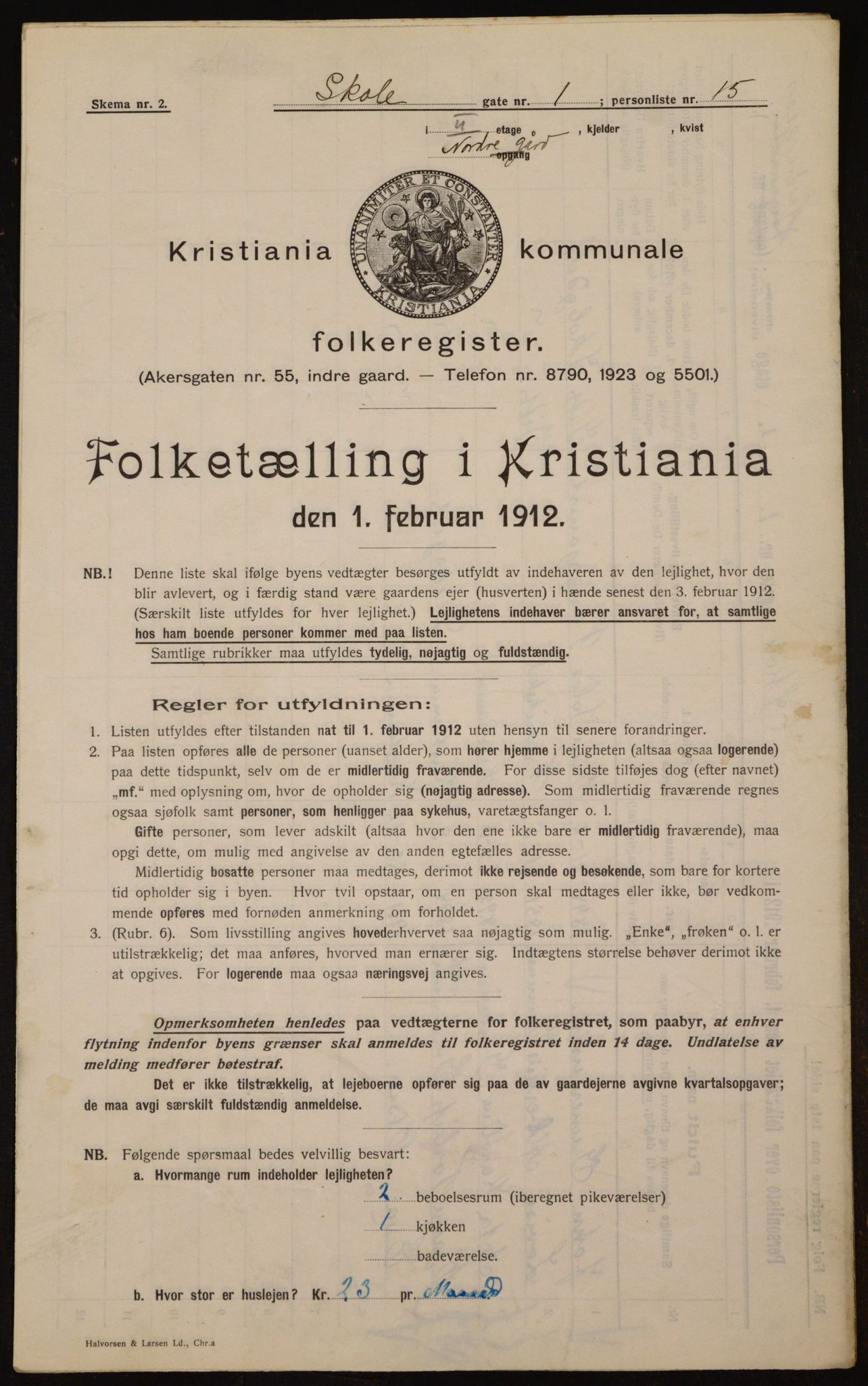 OBA, Municipal Census 1912 for Kristiania, 1912, p. 96476