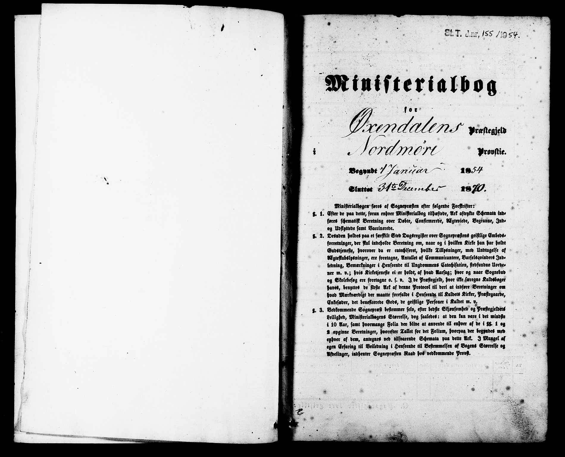 Ministerialprotokoller, klokkerbøker og fødselsregistre - Møre og Romsdal, SAT/A-1454/588/L1004: Parish register (official) no. 588A01, 1854-1870