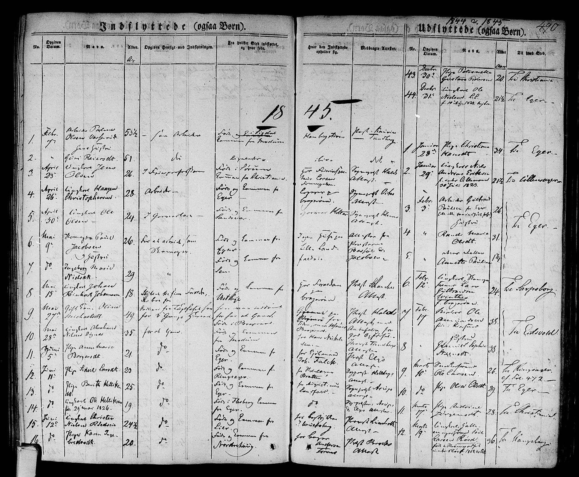 Bragernes kirkebøker, SAKO/A-6/F/Fb/L0001: Parish register (official) no. II 1, 1830-1847, p. 490