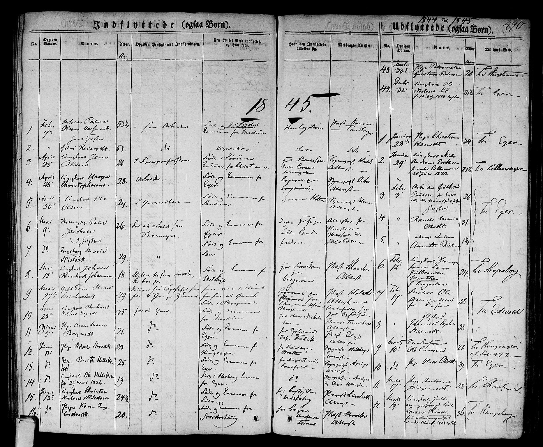 Bragernes kirkebøker, AV/SAKO-A-6/F/Fb/L0001: Parish register (official) no. II 1, 1830-1847, p. 490