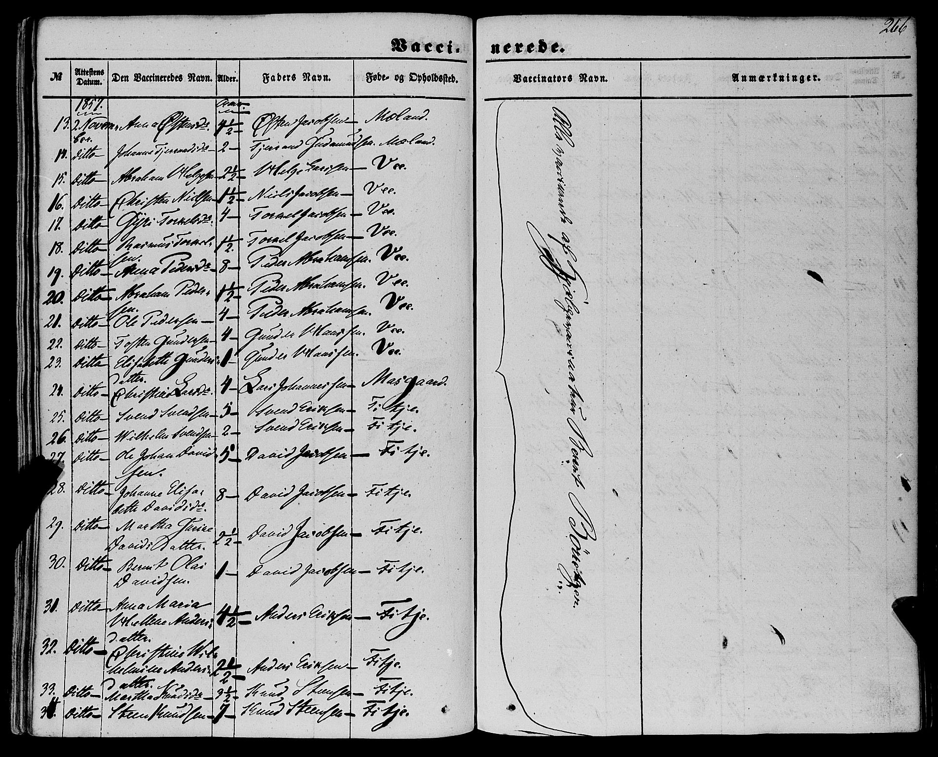 Etne sokneprestembete, AV/SAB-A-75001/H/Haa: Parish register (official) no. A 8, 1848-1862, p. 266