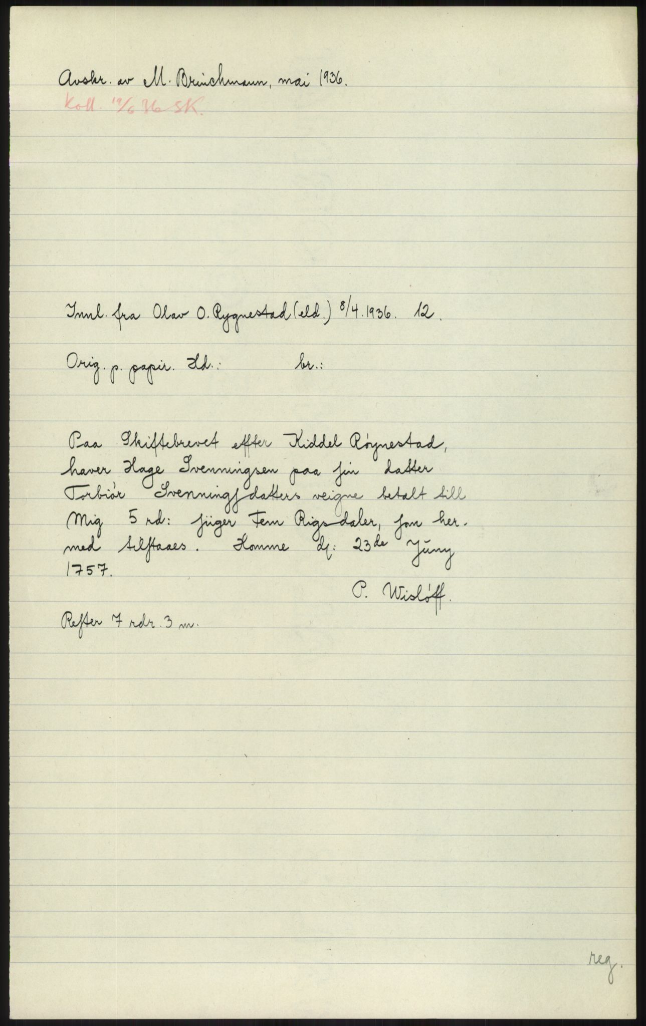 Samlinger til kildeutgivelse, Diplomavskriftsamlingen, RA/EA-4053/H/Ha, p. 1740