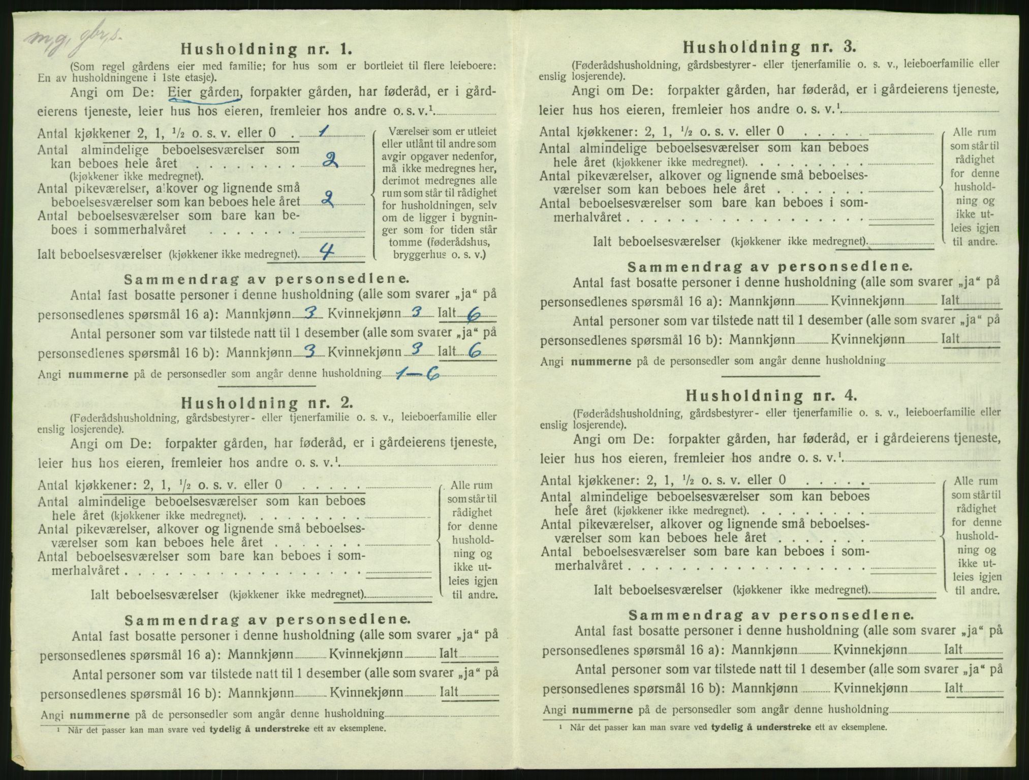 SAT, 1920 census for Aukra, 1920, p. 612