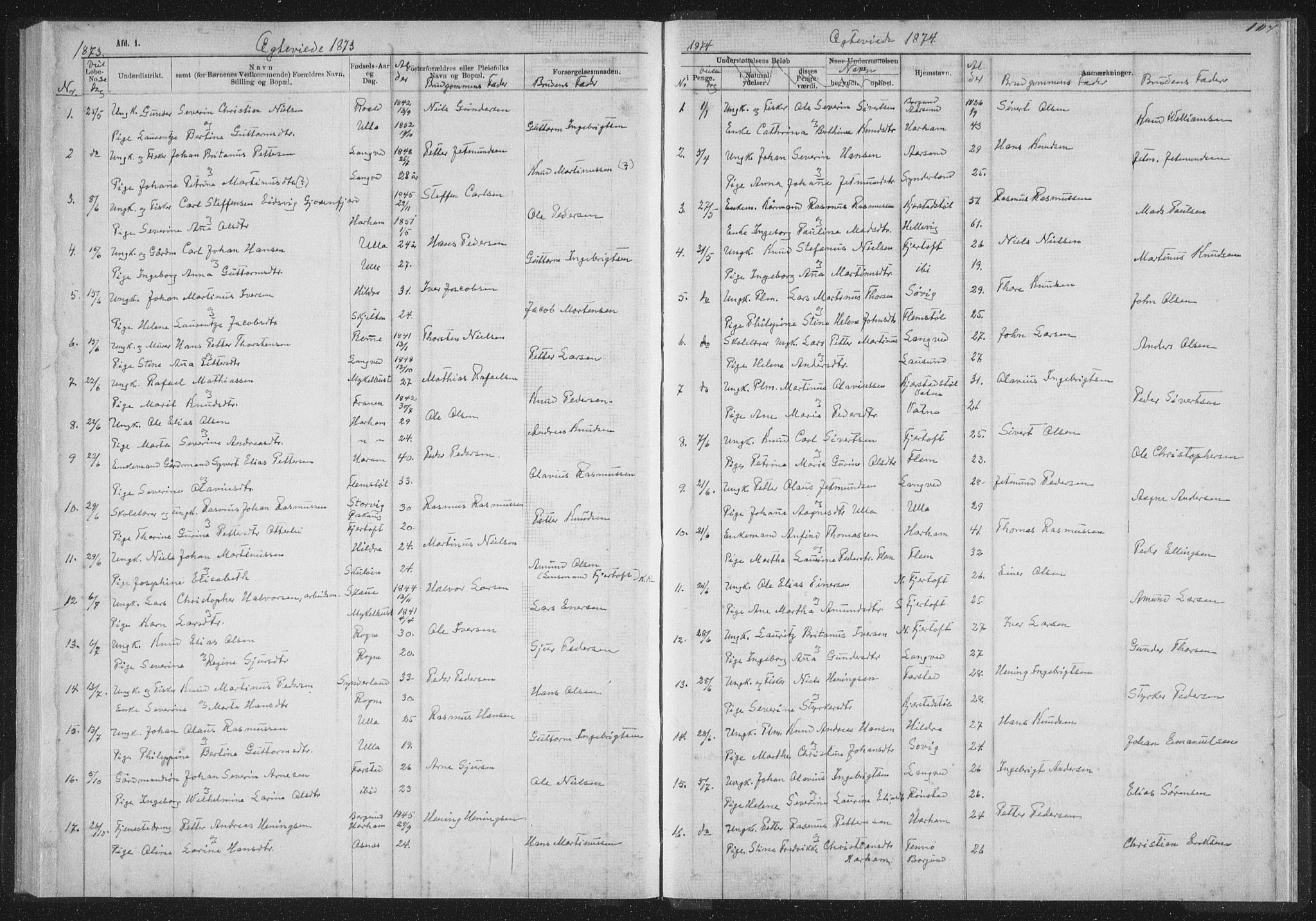 Ministerialprotokoller, klokkerbøker og fødselsregistre - Møre og Romsdal, SAT/A-1454/536/L0514: Parish register (official) no. 536D01, 1840-1875, p. 104