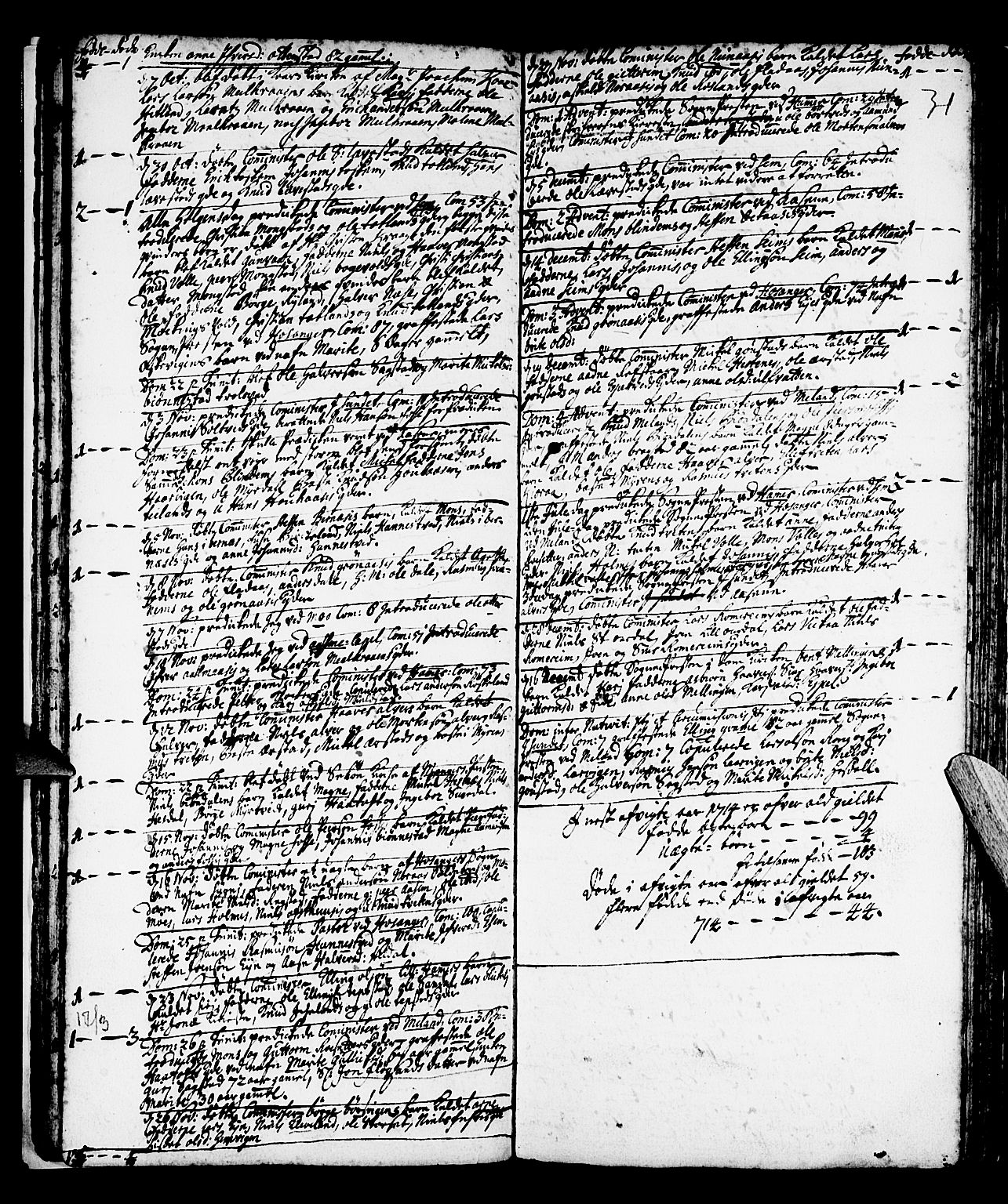 Hamre sokneprestembete, SAB/A-75501/H/Ha/Haa/Haaa/L0003: Parish register (official) no. A 3, 1708-1726, p. 31