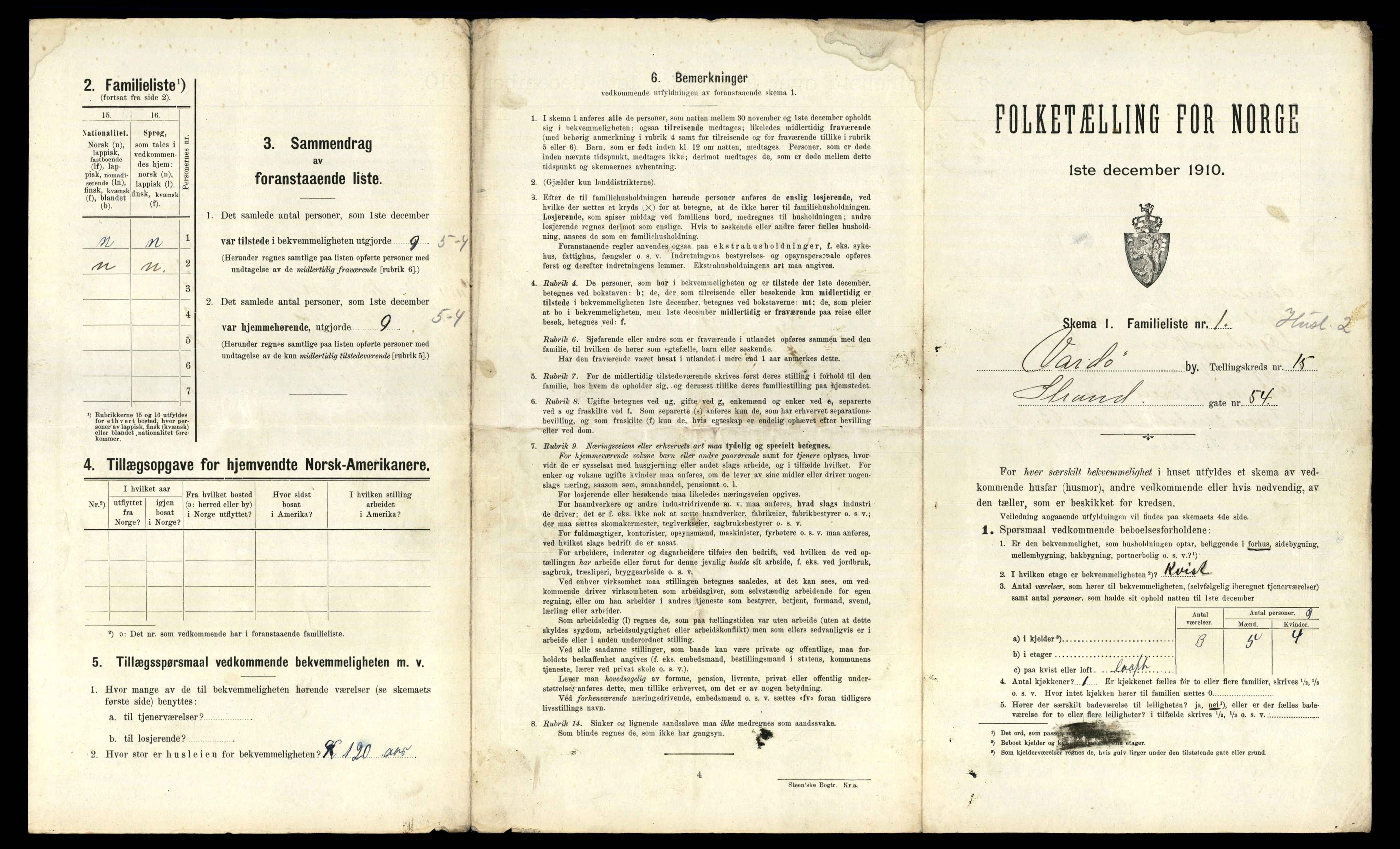 RA, 1910 census for Vardø, 1910, p. 2018