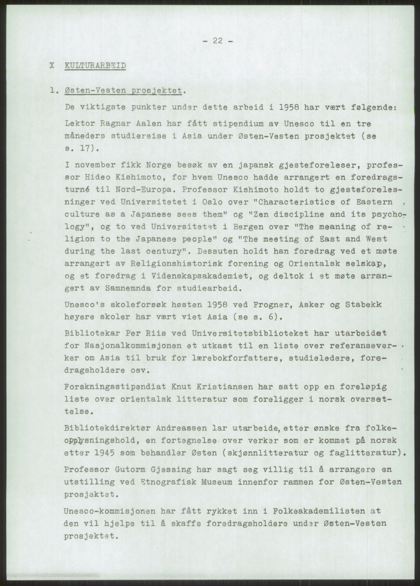 Den norske nasjonalkommisjonen for UNESCO, AV/RA-S-1730/A/Ad/L0001: --, 1953-1981