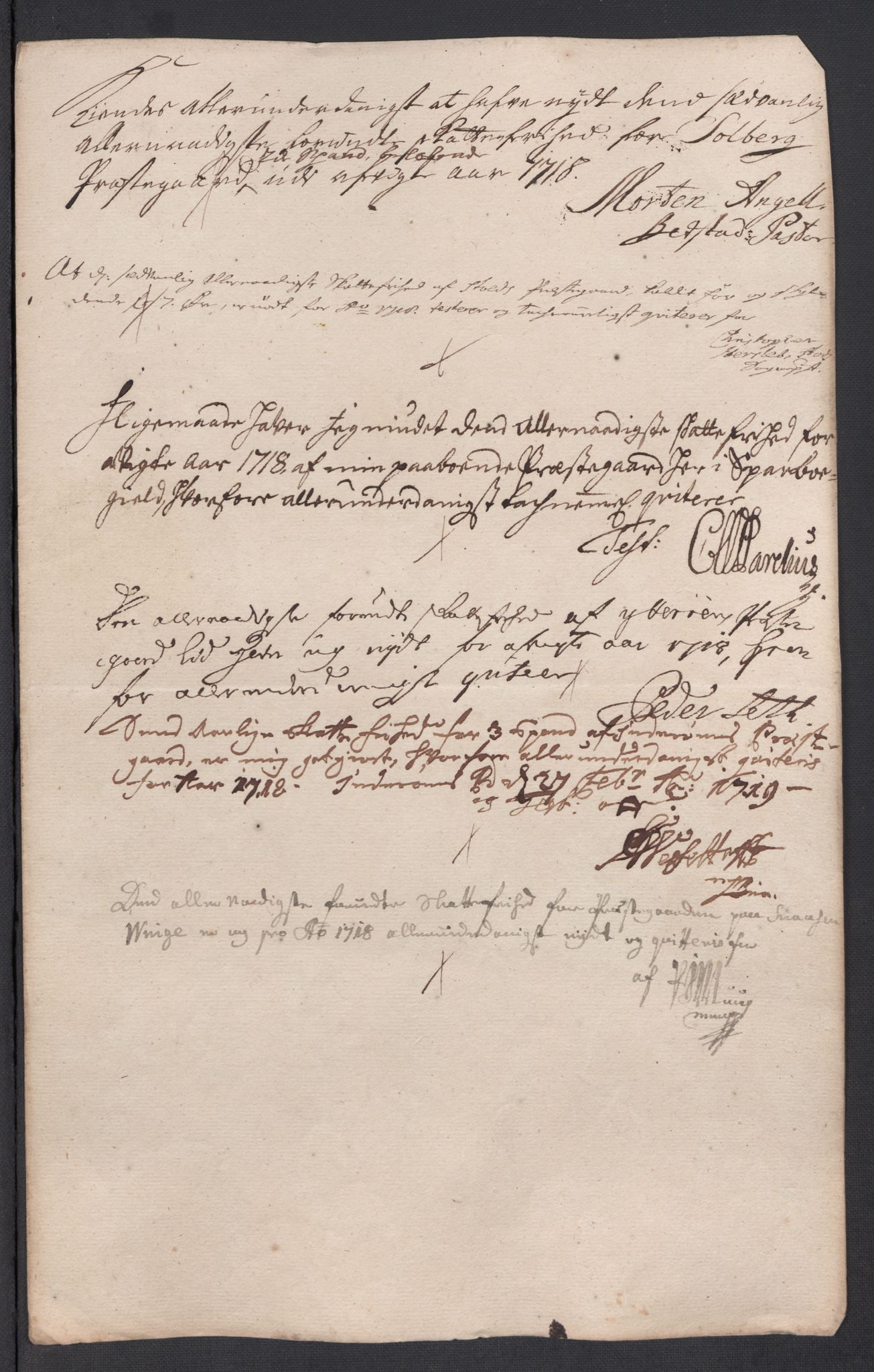 Rentekammeret inntil 1814, Reviderte regnskaper, Fogderegnskap, AV/RA-EA-4092/R63/L4326: Fogderegnskap Inderøy, 1718, p. 226