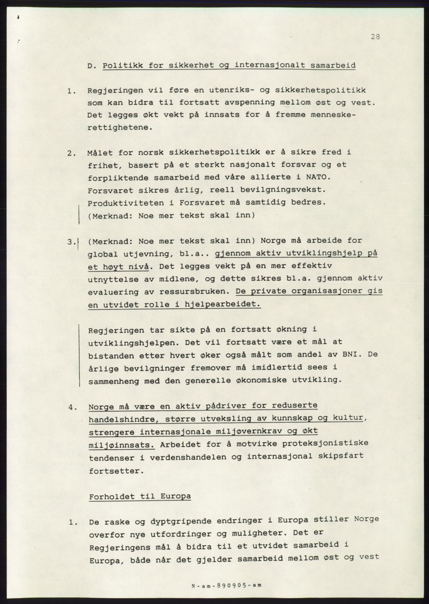 Forhandlingsmøtene 1989 mellom Høyre, KrF og Senterpartiet om dannelse av regjering, AV/RA-PA-0697/A/L0001: Forhandlingsprotokoll med vedlegg, 1989, p. 521