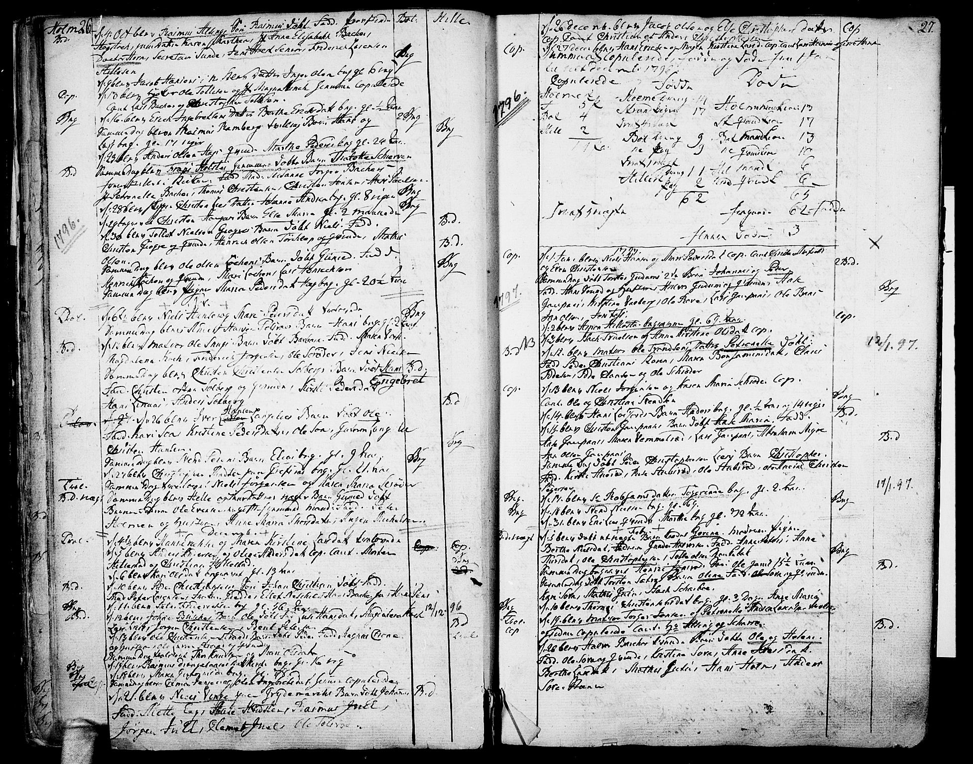 Botne kirkebøker, AV/SAKO-A-340/F/Fa/L0003: Parish register (official) no. I 3 /1, 1792-1844, p. 26-27