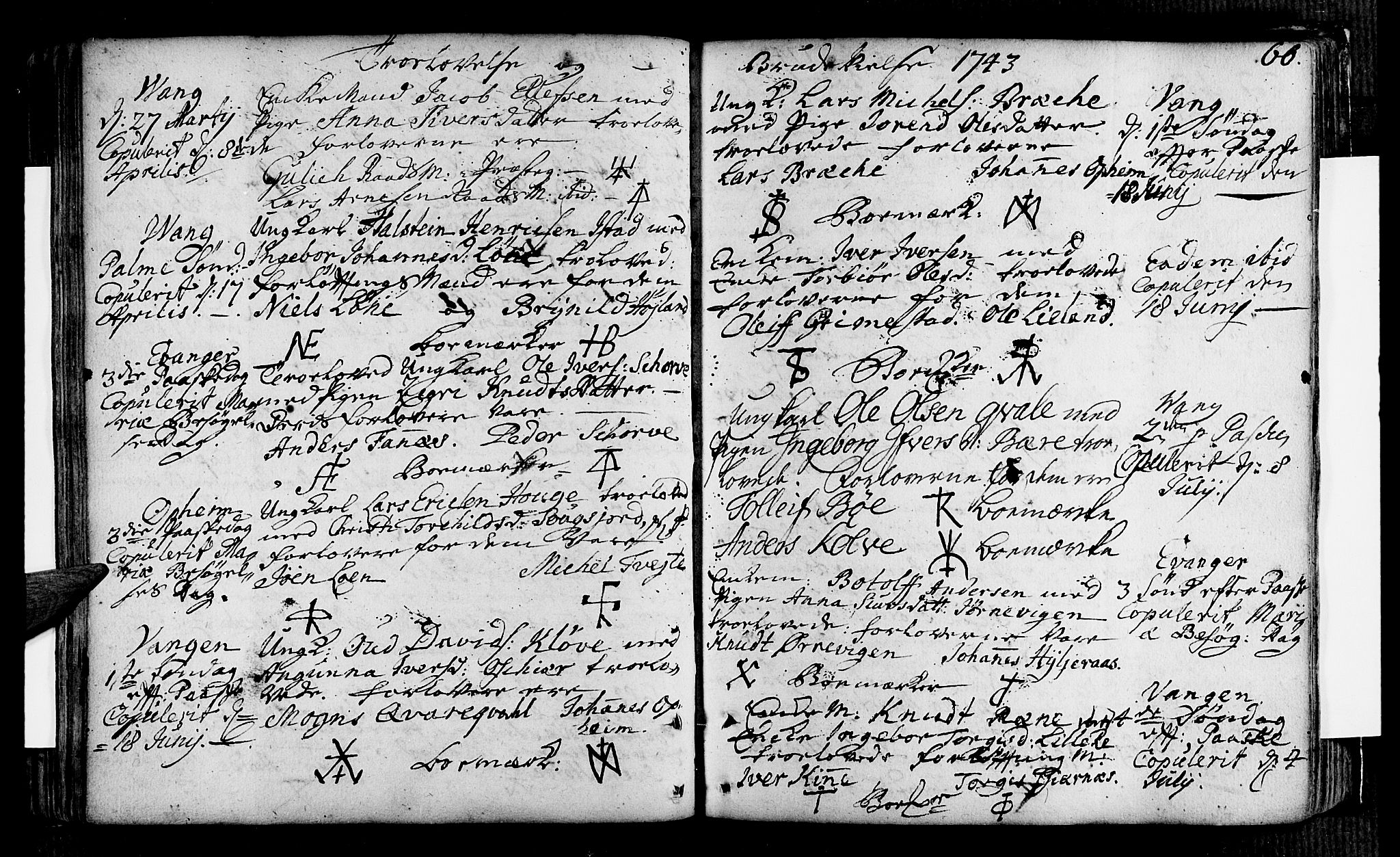 Voss sokneprestembete, AV/SAB-A-79001/H/Haa: Parish register (official) no. A 7, 1731-1773, p. 66