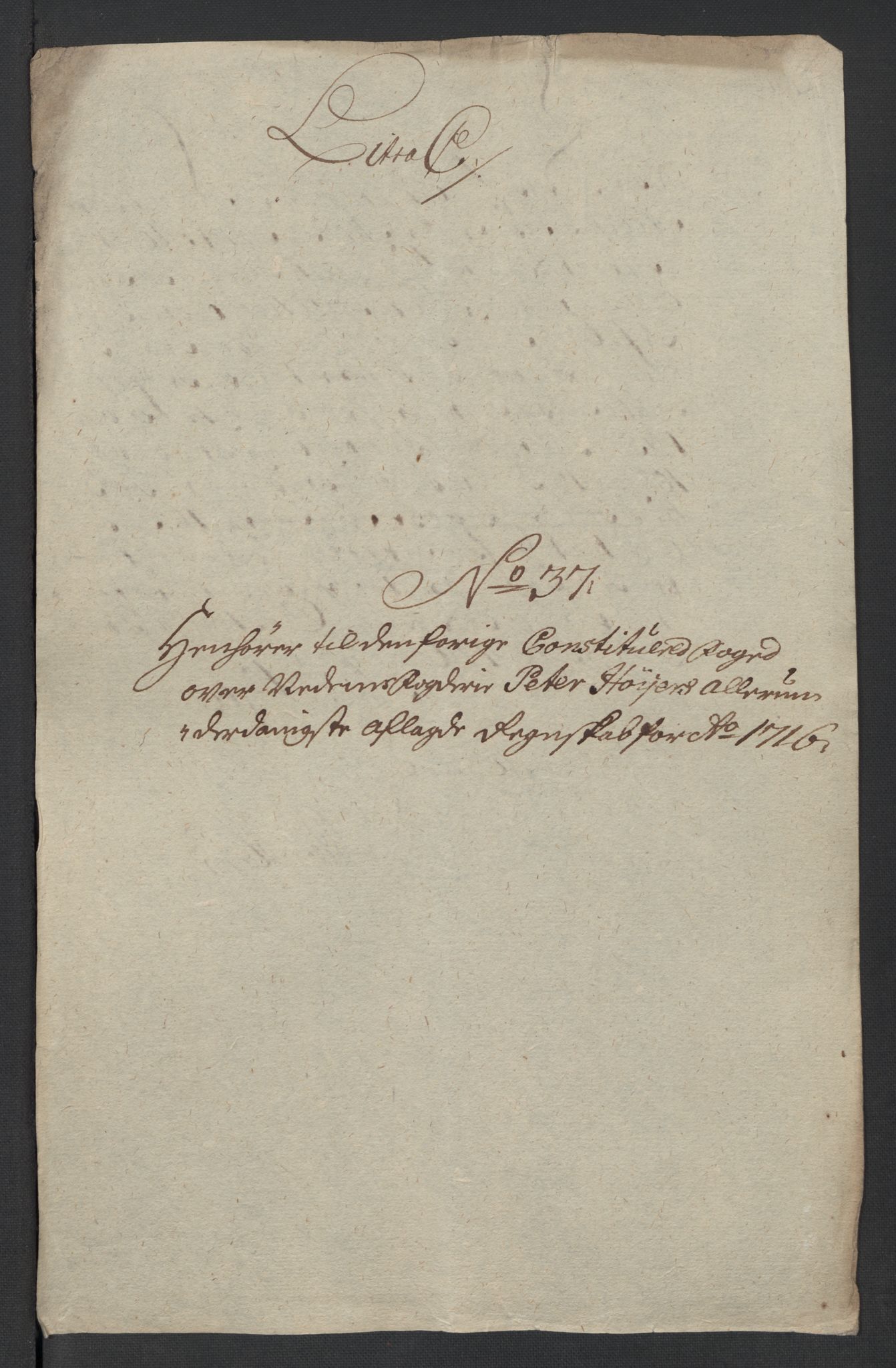 Rentekammeret inntil 1814, Reviderte regnskaper, Fogderegnskap, RA/EA-4092/R39/L2325: Fogderegnskap Nedenes, 1716, p. 345