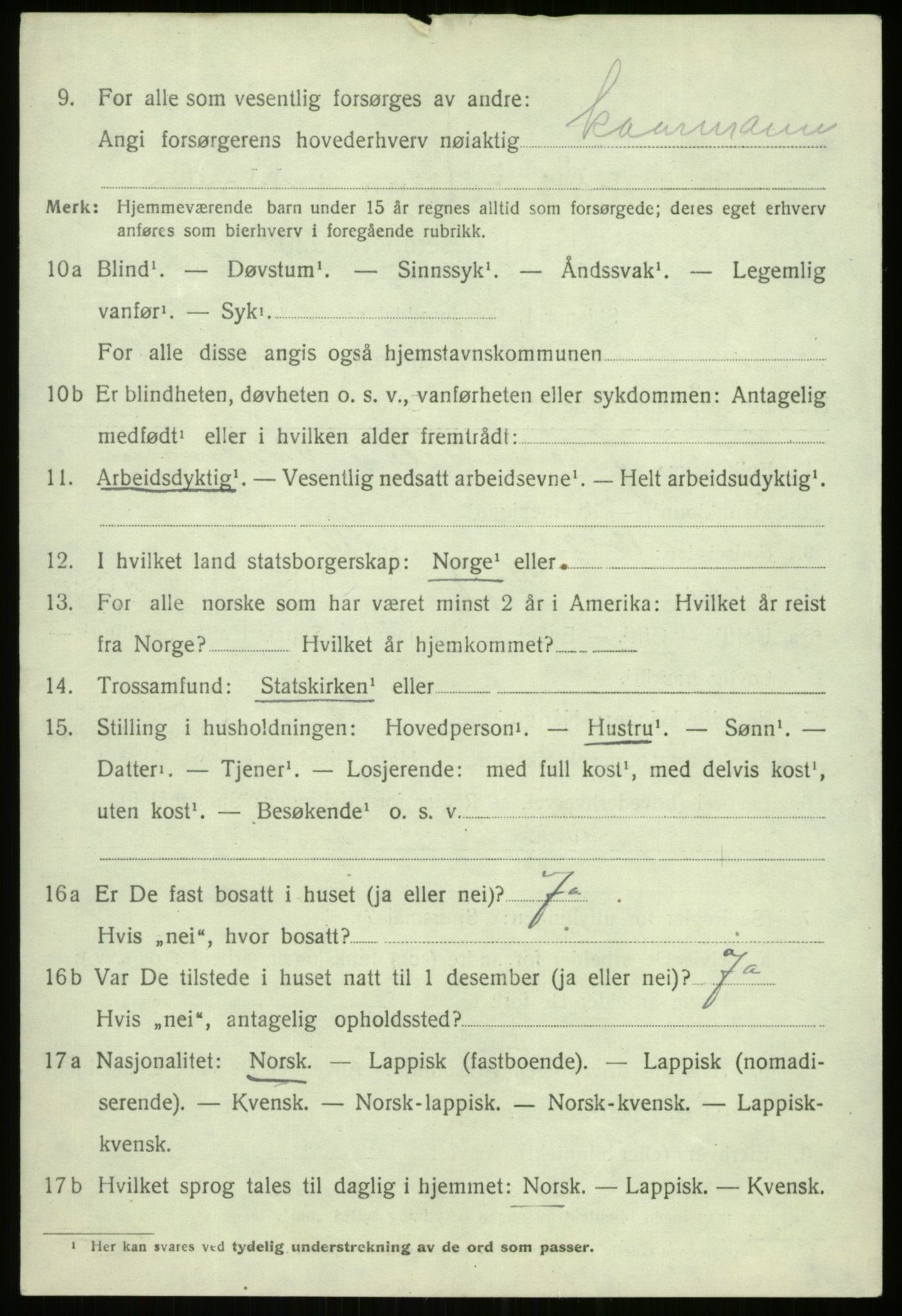 SATØ, 1920 census for Trondenes, 1920, p. 9344