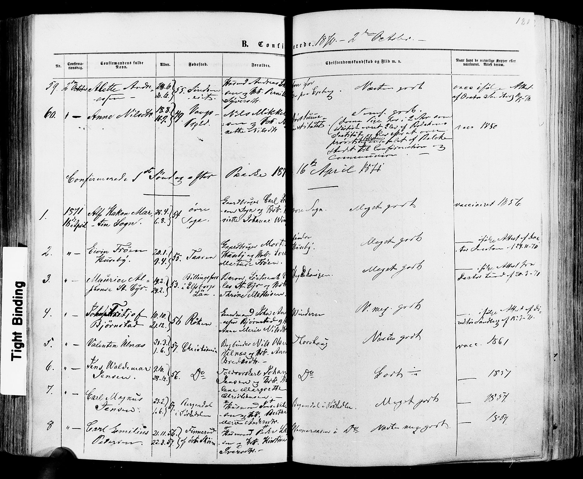 Vestre Aker prestekontor Kirkebøker, SAO/A-10025/F/Fa/L0005: Parish register (official) no. 5, 1859-1877, p. 181