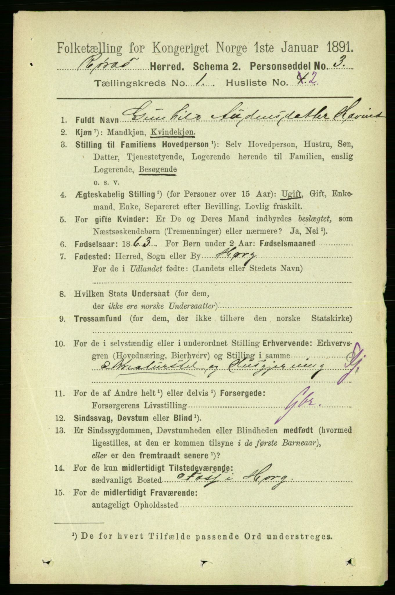 RA, 1891 census for 1640 Røros, 1891, p. 78