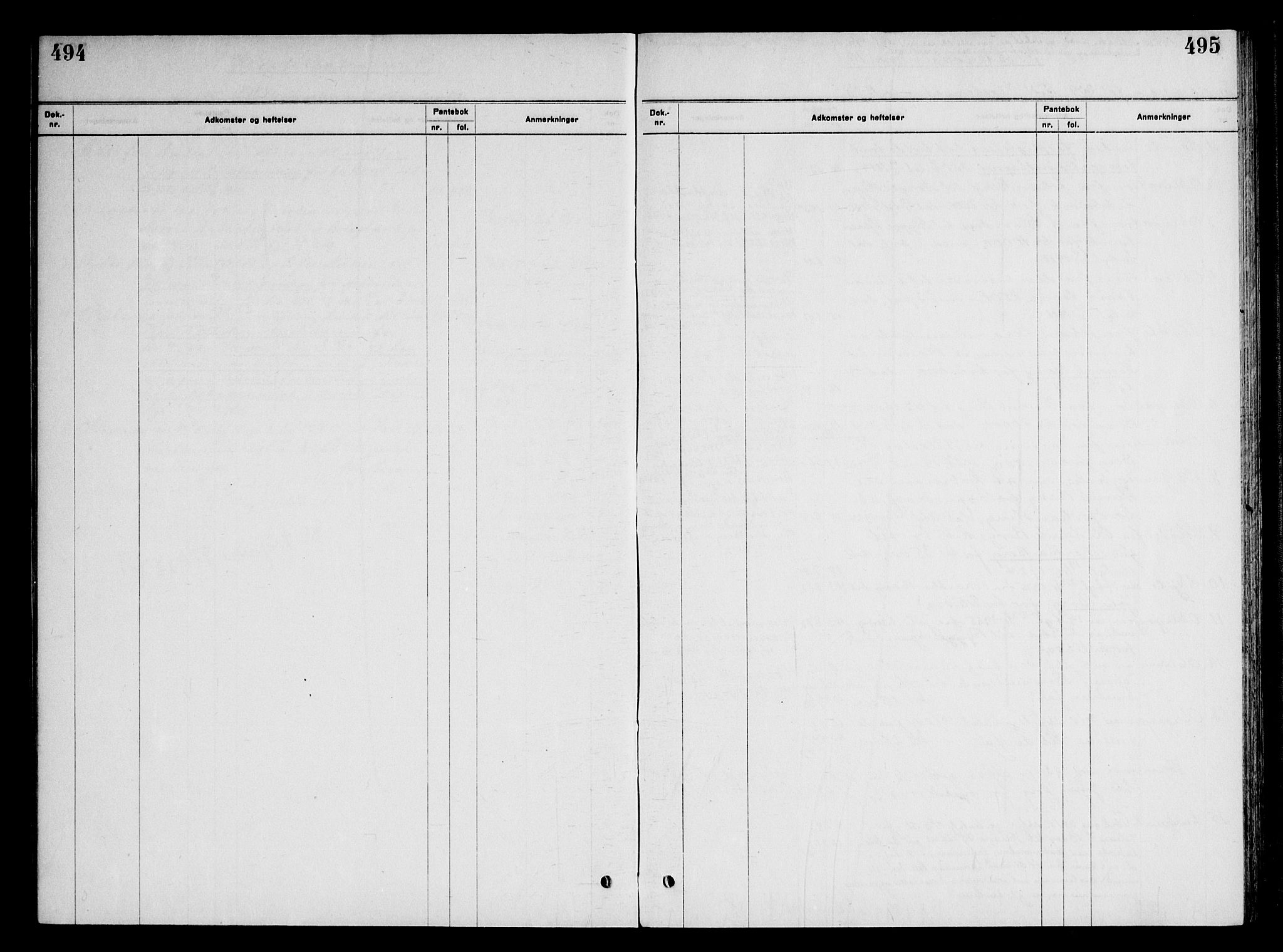 Moss byfogd, SAO/A-10863/G/Ga/Gaf/L0005: Mortgage register no. VI 5, 1921-1921, p. 494-495
