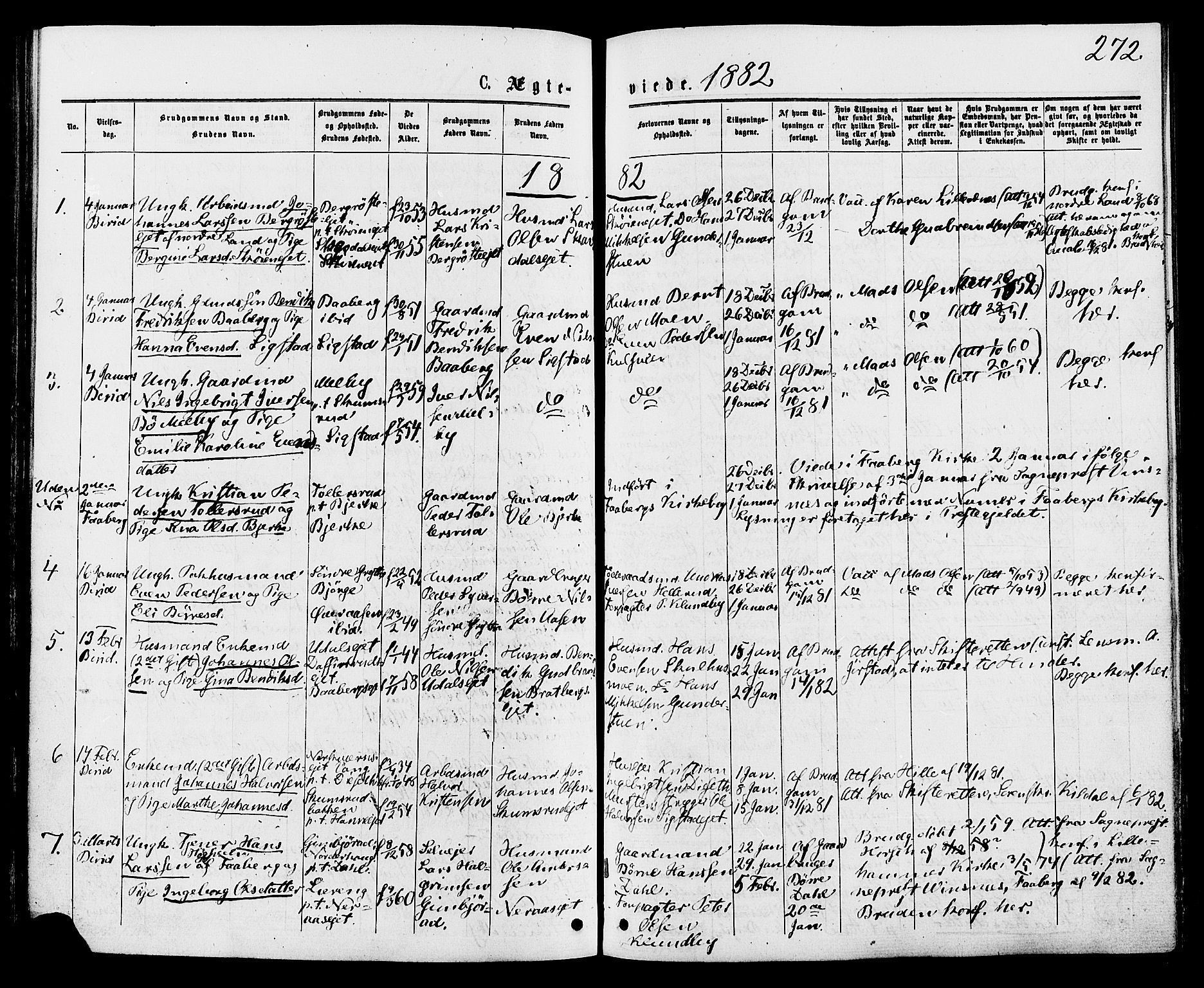 Biri prestekontor, SAH/PREST-096/H/Ha/Haa/L0006: Parish register (official) no. 6, 1877-1886, p. 272