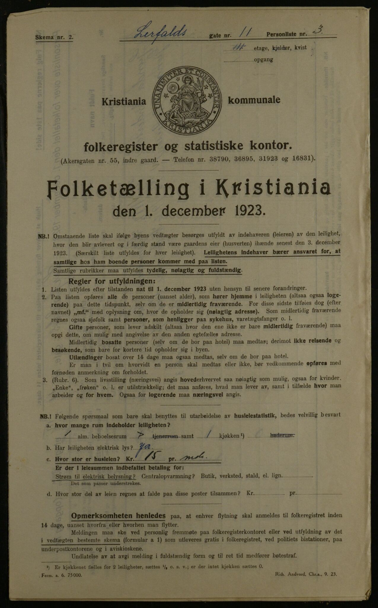 OBA, Municipal Census 1923 for Kristiania, 1923, p. 63681