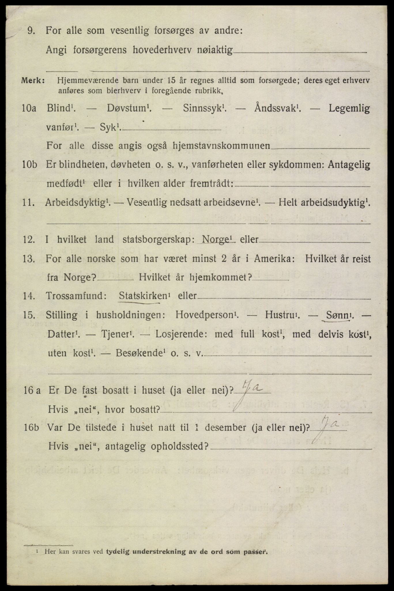 SAH, 1920 census for Hof, 1920, p. 4740