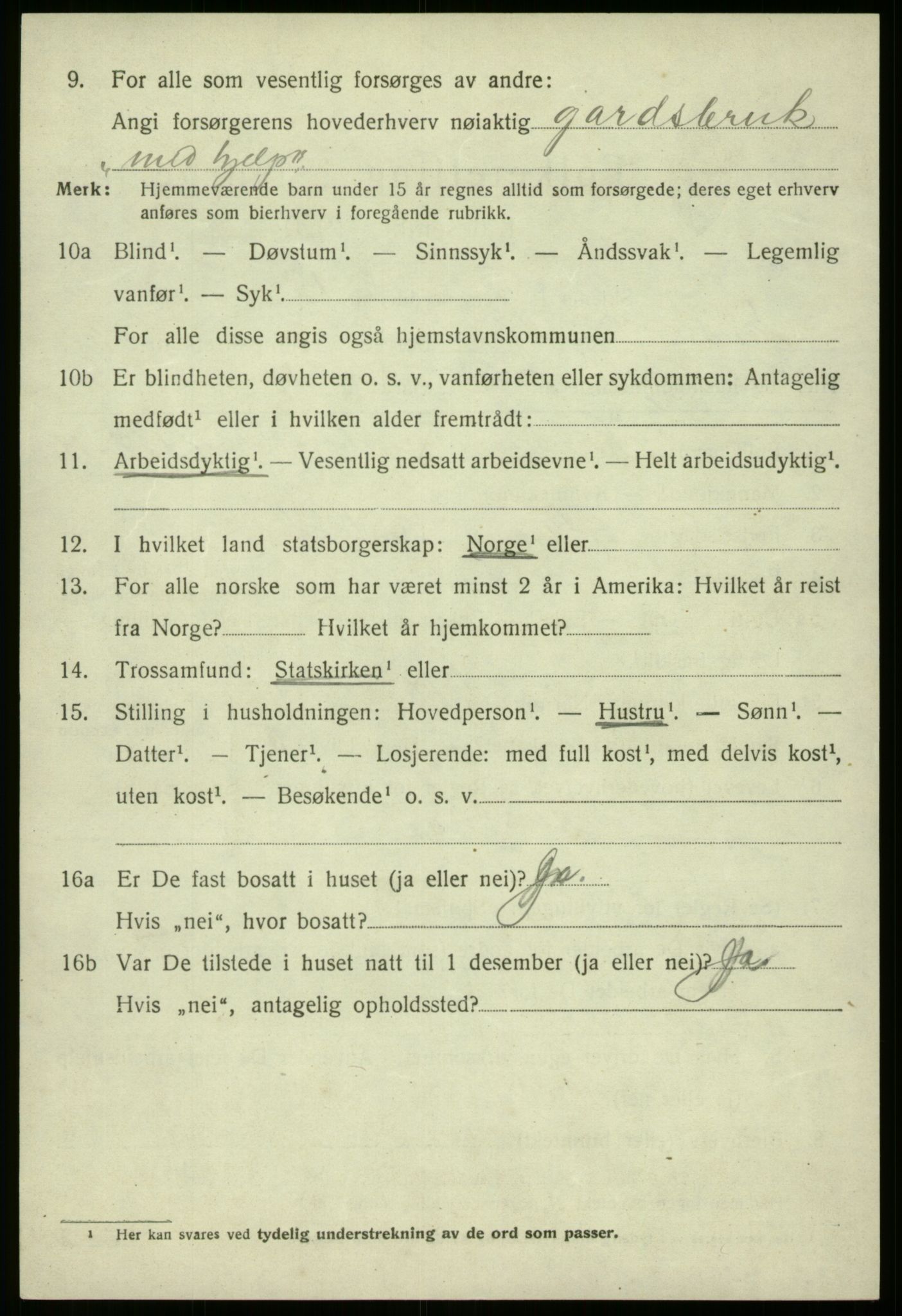 SAB, 1920 census for Eid, 1920, p. 2031