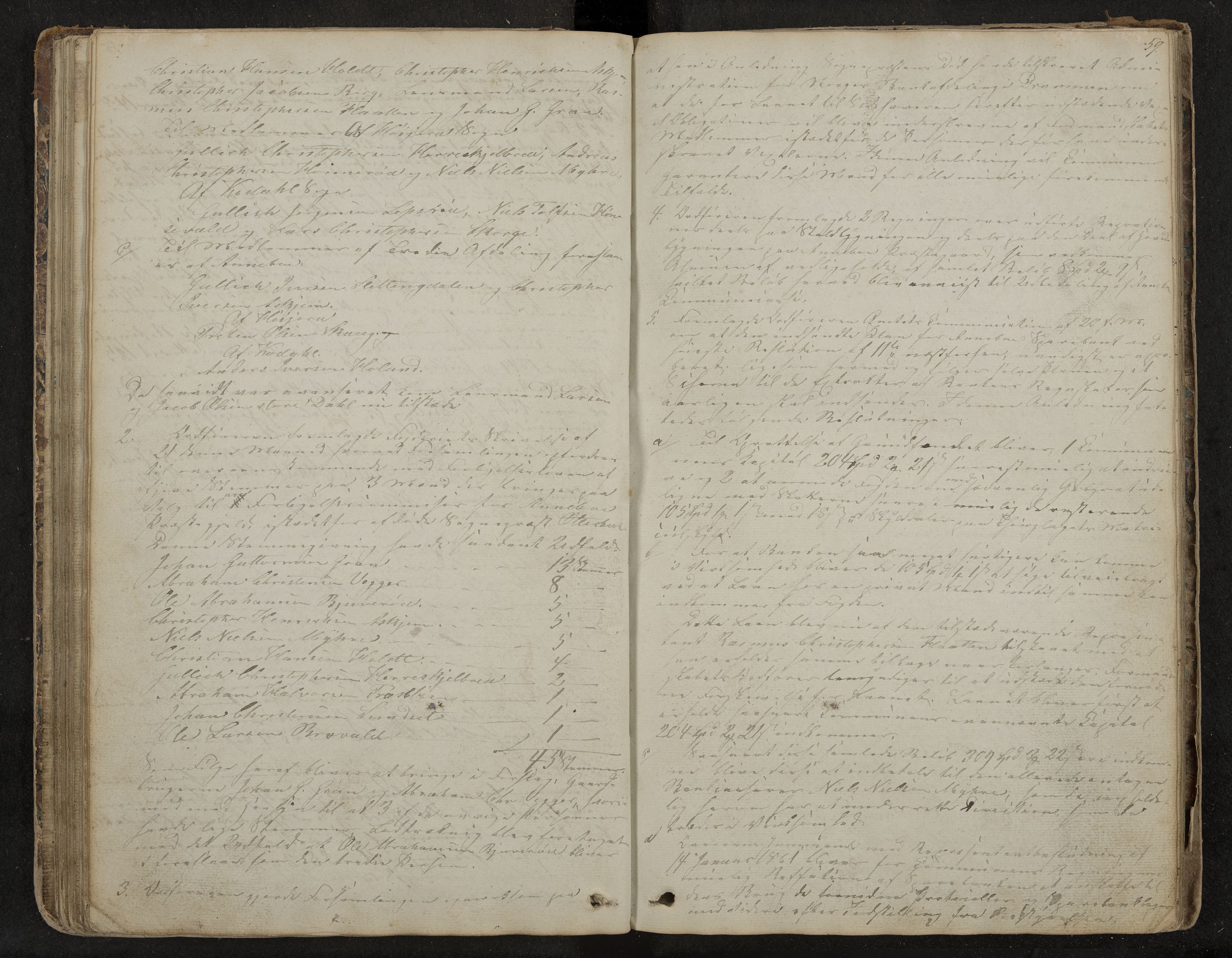 Andebu formannskap og sentraladministrasjon, IKAK/0719021-1/A/Aa/L0001: Møtebok med register, 1837-1869, p. 59