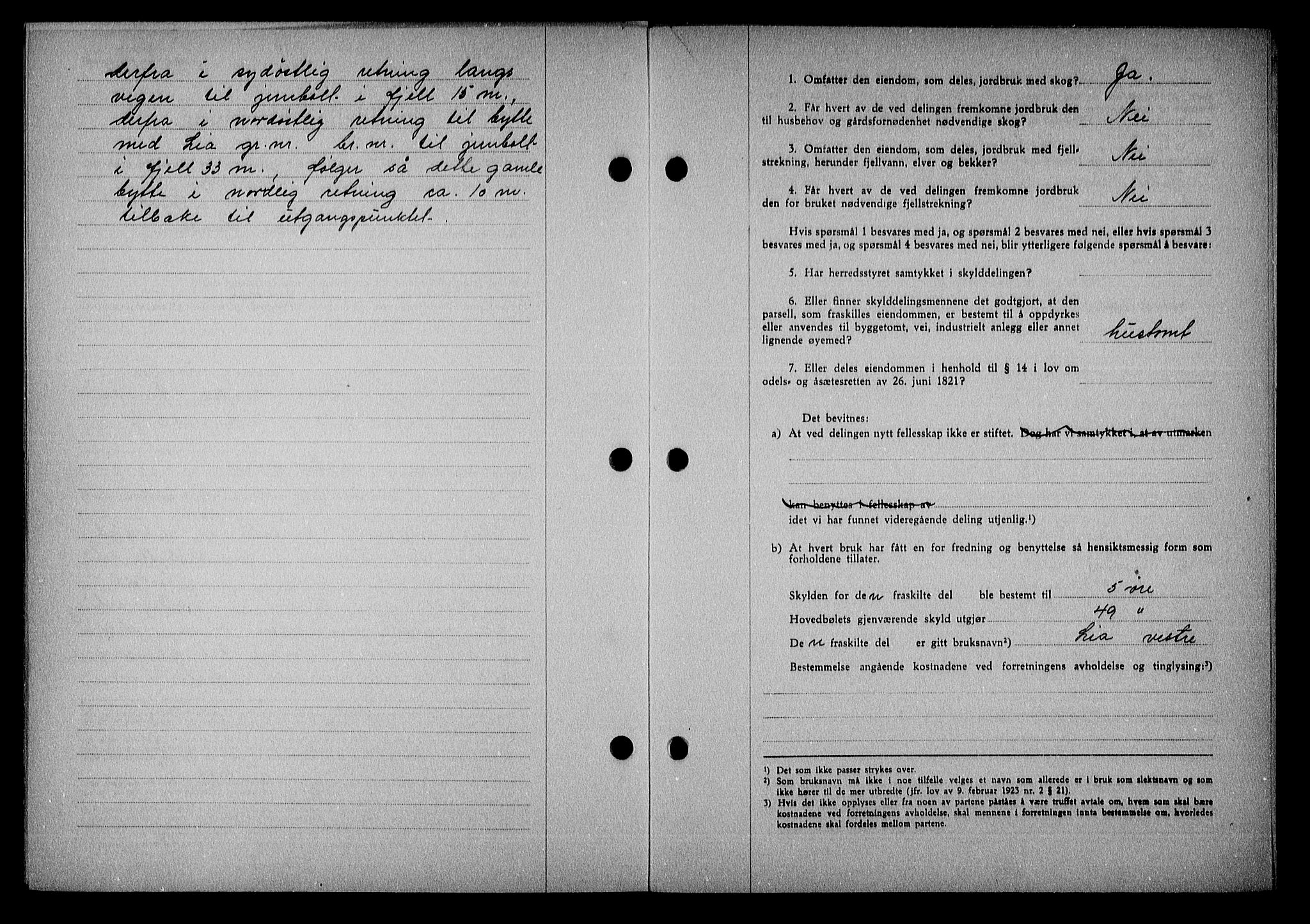 Nedenes sorenskriveri, AV/SAK-1221-0006/G/Gb/Gba/L0049: Mortgage book no. A-III, 1941-1942, Diary no: : 779/1942