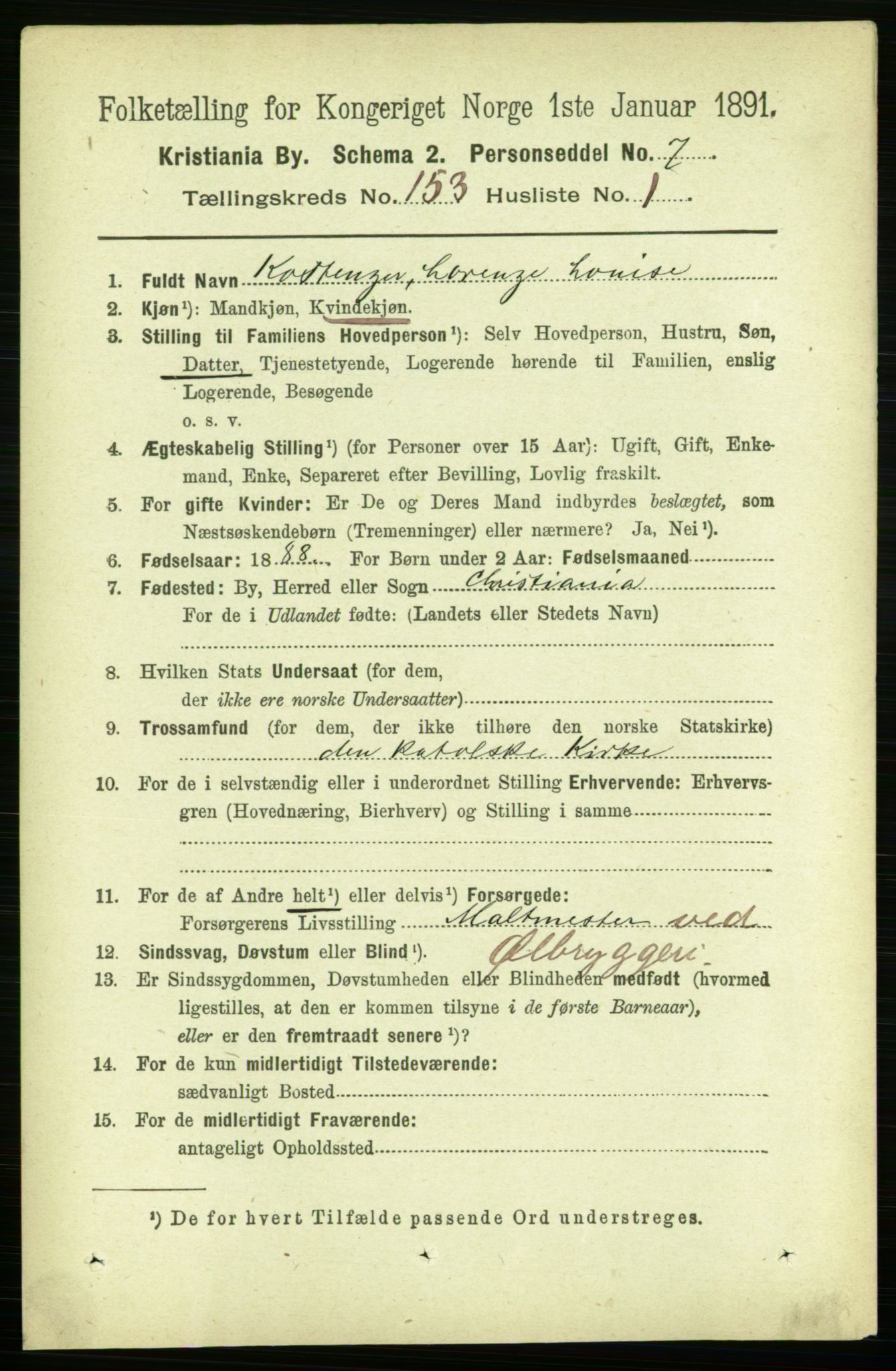 RA, 1891 census for 0301 Kristiania, 1891, p. 86368