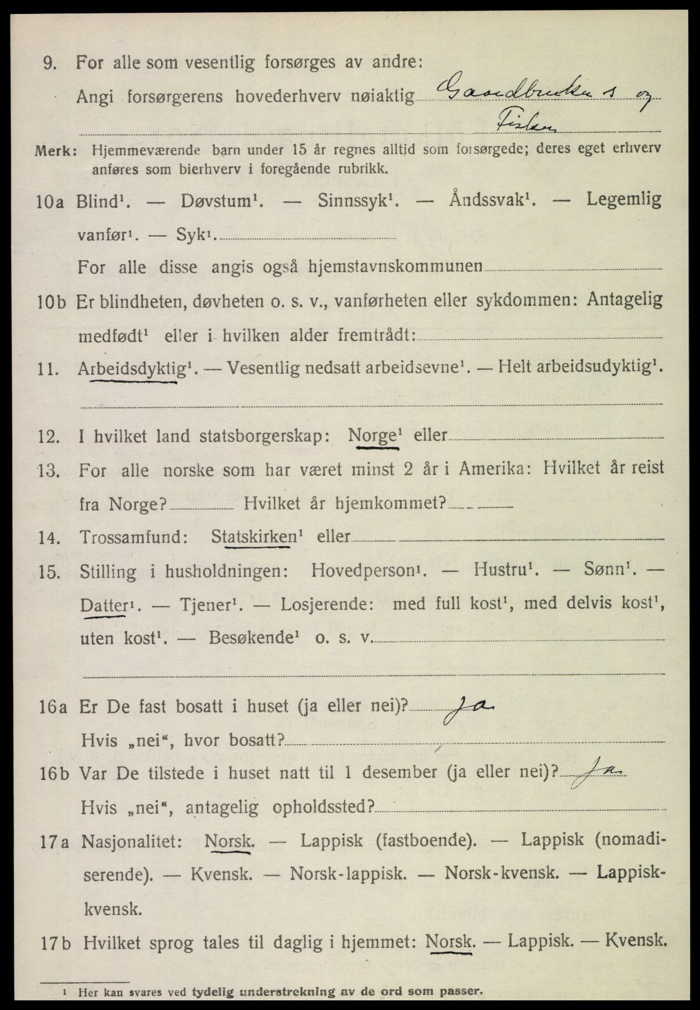 SAT, 1920 census for Leka, 1920, p. 1730