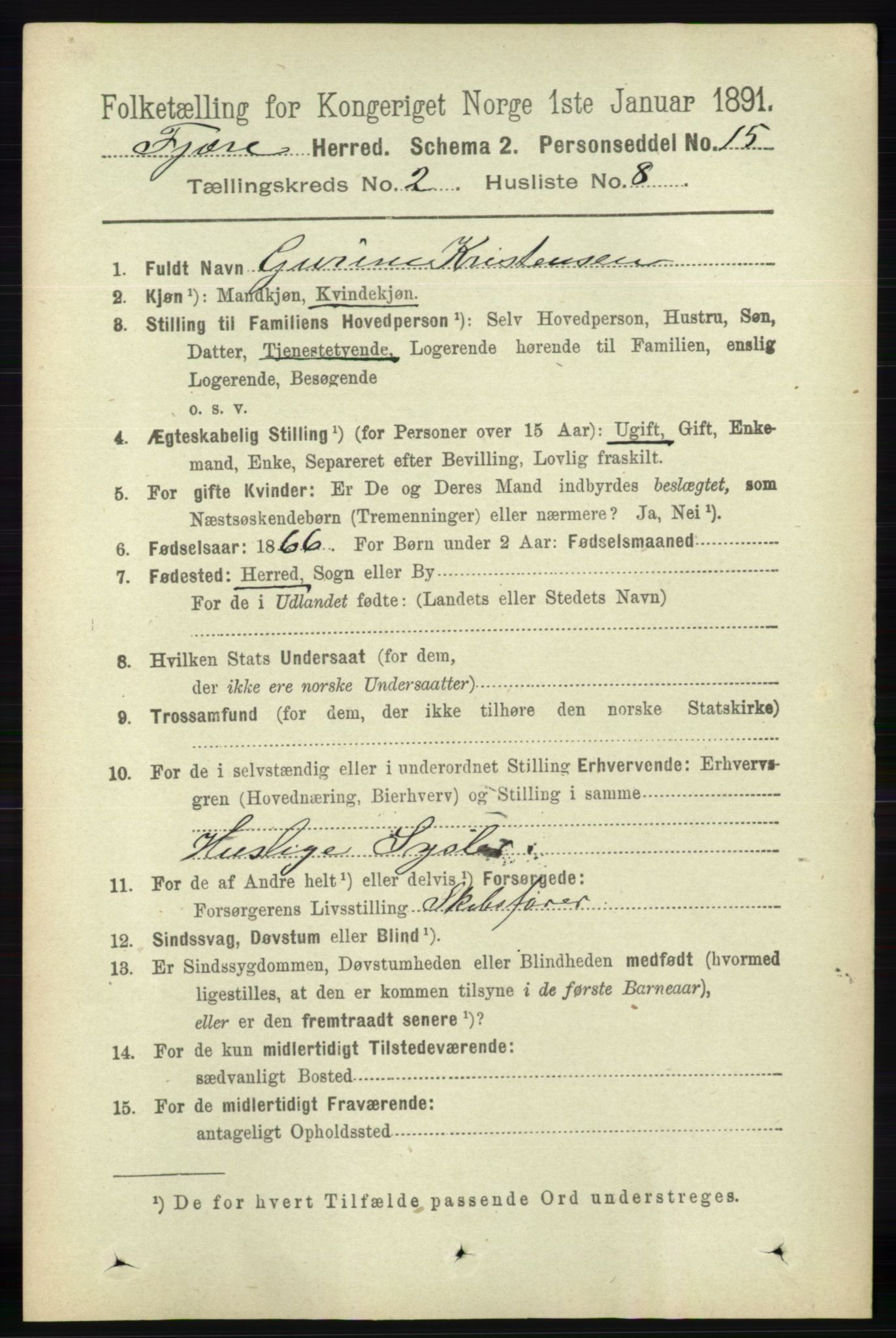 RA, 1891 census for 0923 Fjære, 1891, p. 803