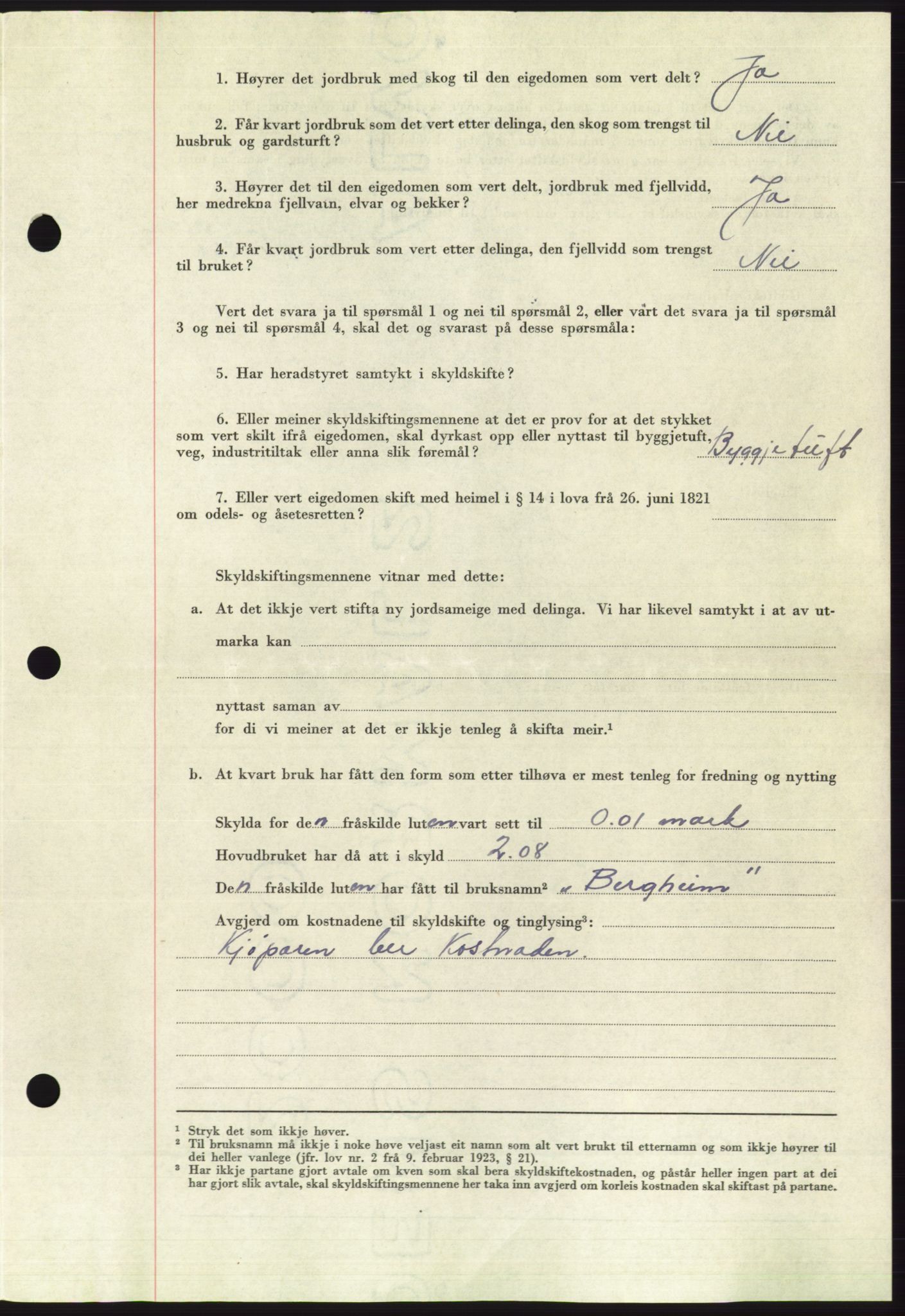Søre Sunnmøre sorenskriveri, AV/SAT-A-4122/1/2/2C/L0110: Mortgage book no. 36A, 1958-1958, Diary no: : 1806/1958
