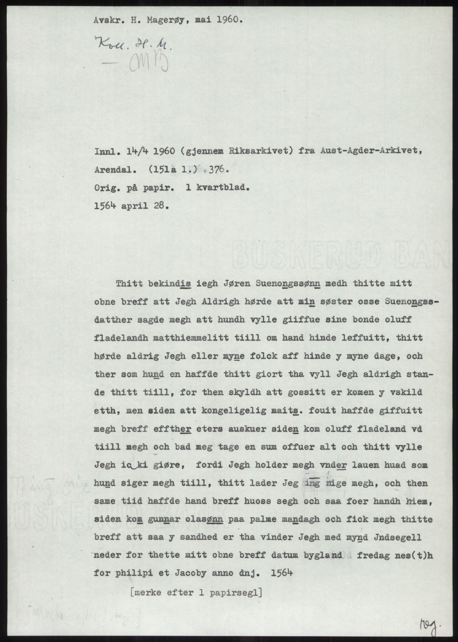 Samlinger til kildeutgivelse, Diplomavskriftsamlingen, RA/EA-4053/H/Ha, p. 1234