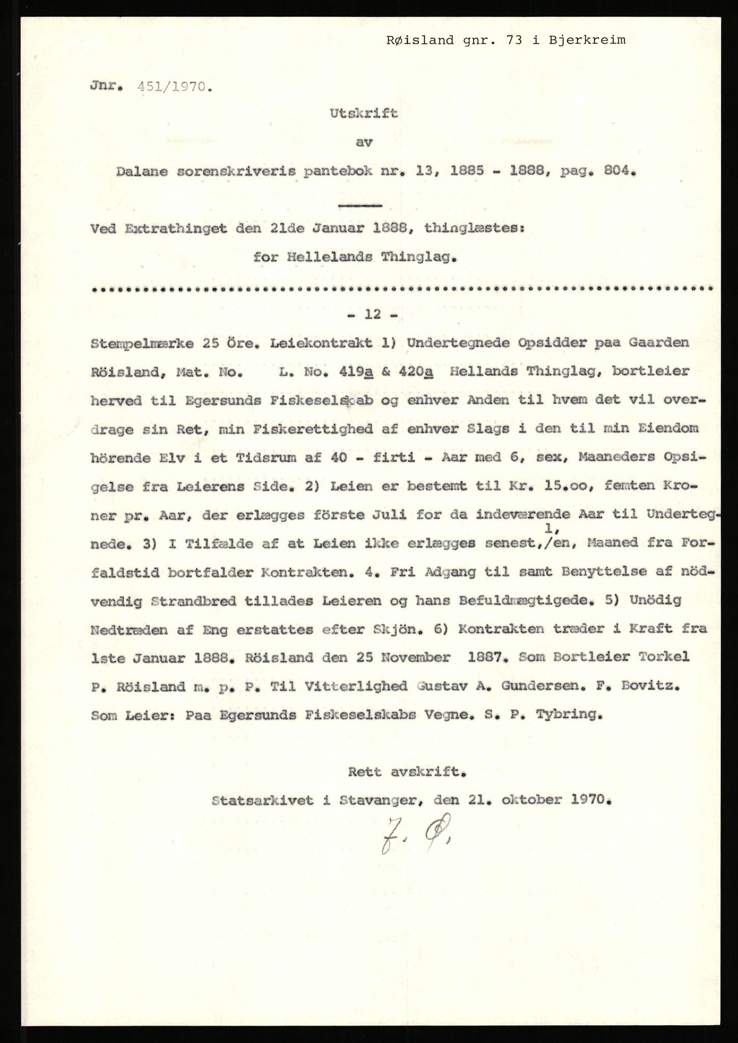 Statsarkivet i Stavanger, SAST/A-101971/03/Y/Yj/L0071: Avskrifter sortert etter gårdsnavn: Røden lille - Røvær, 1750-1930, p. 332