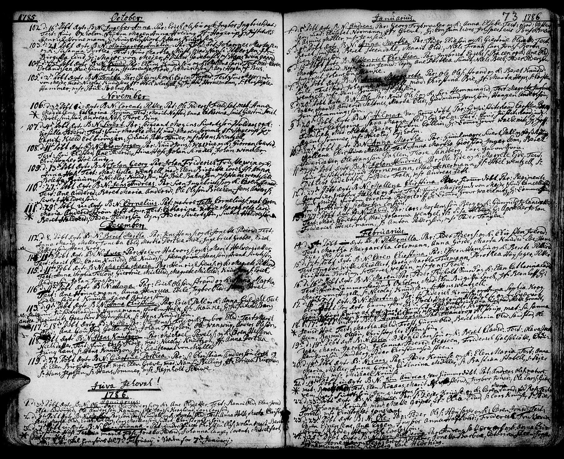 Ministerialprotokoller, klokkerbøker og fødselsregistre - Sør-Trøndelag, SAT/A-1456/601/L0039: Parish register (official) no. 601A07, 1770-1819, p. 73