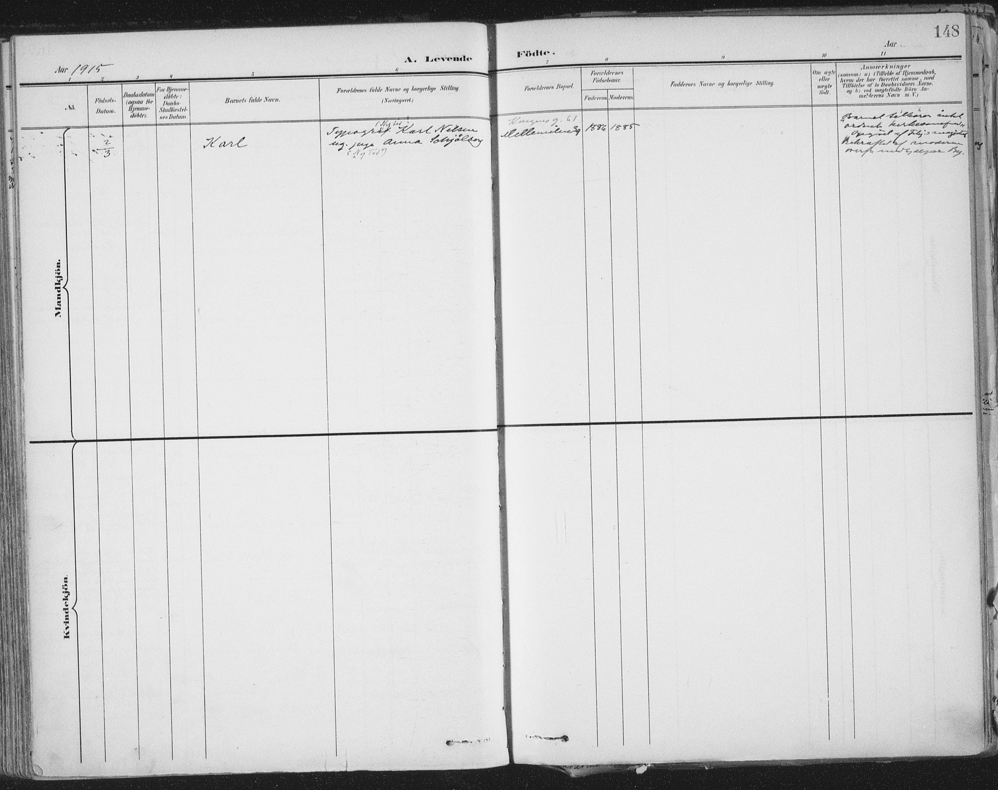 Ministerialprotokoller, klokkerbøker og fødselsregistre - Sør-Trøndelag, SAT/A-1456/603/L0167: Parish register (official) no. 603A06, 1896-1932, p. 148