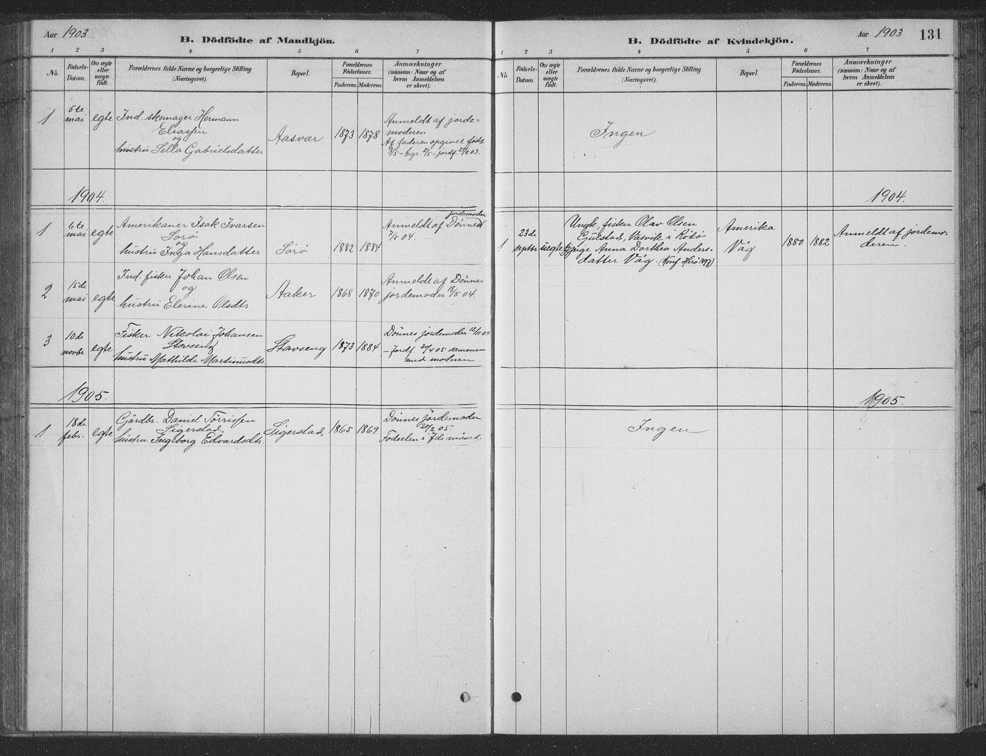 Ministerialprotokoller, klokkerbøker og fødselsregistre - Nordland, AV/SAT-A-1459/835/L0532: Parish register (copy) no. 835C04, 1880-1905, p. 131