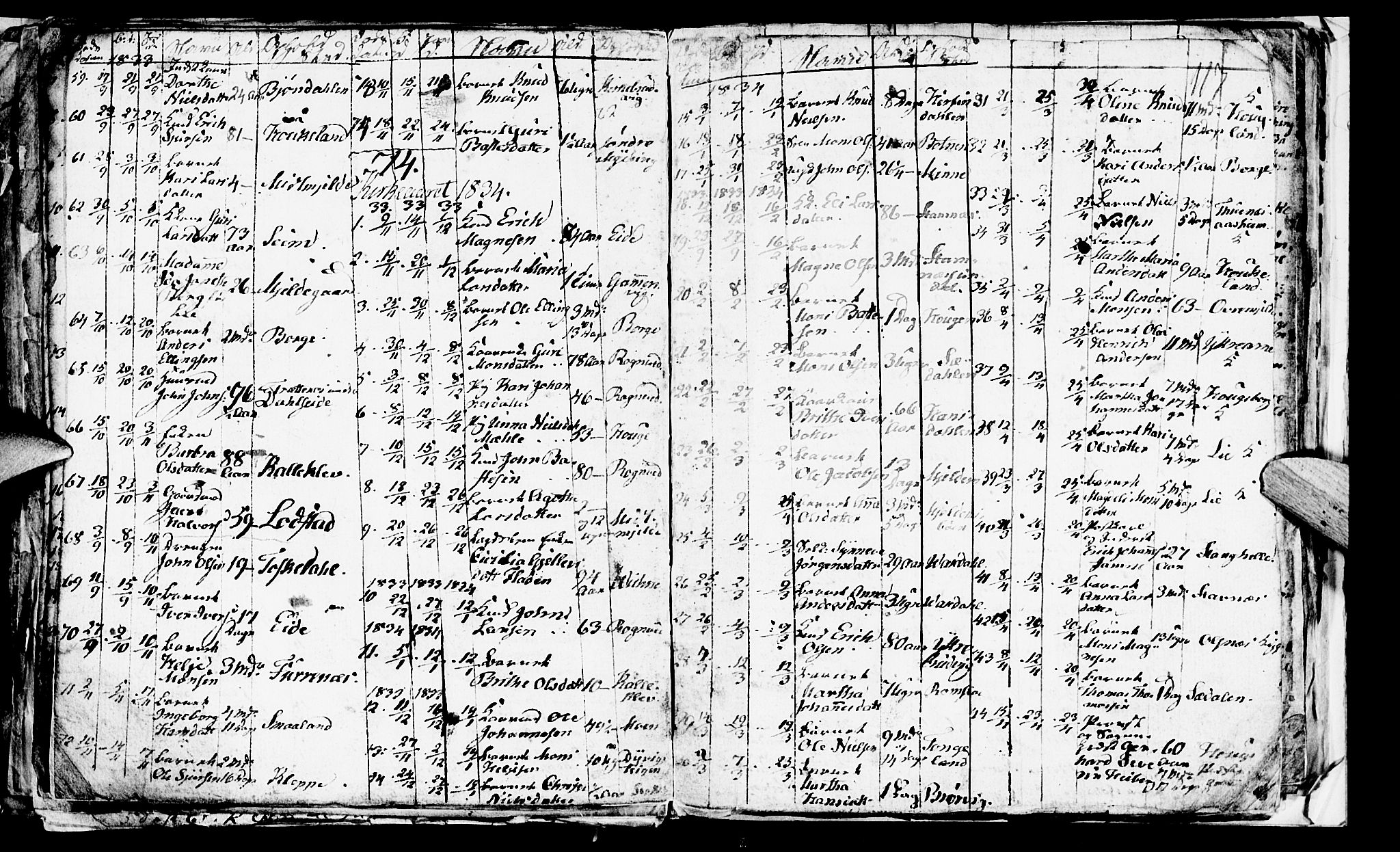 Haus sokneprestembete, SAB/A-75601/H/Hab: Parish register (copy) no. A 1, 1830-1855, p. 117