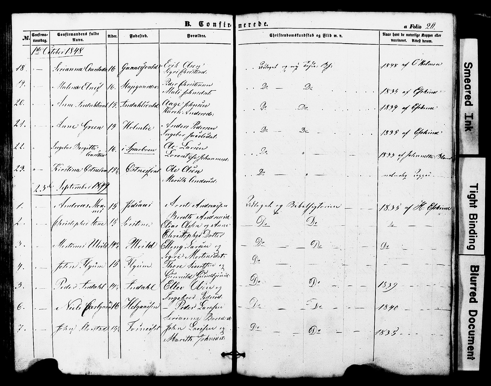 Ministerialprotokoller, klokkerbøker og fødselsregistre - Nord-Trøndelag, SAT/A-1458/724/L0268: Parish register (copy) no. 724C04, 1846-1878, p. 211