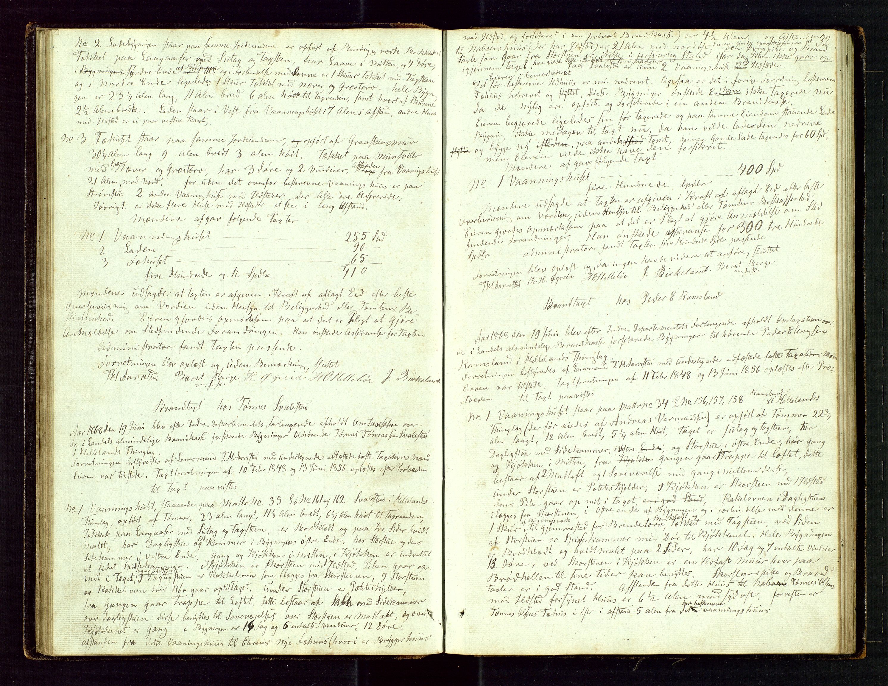 Helleland lensmannskontor, AV/SAST-A-100209/Goa/L0001: "Brandtaxations-Protocol for Hetlands Thinglag", 1847-1920, p. 31b-32a