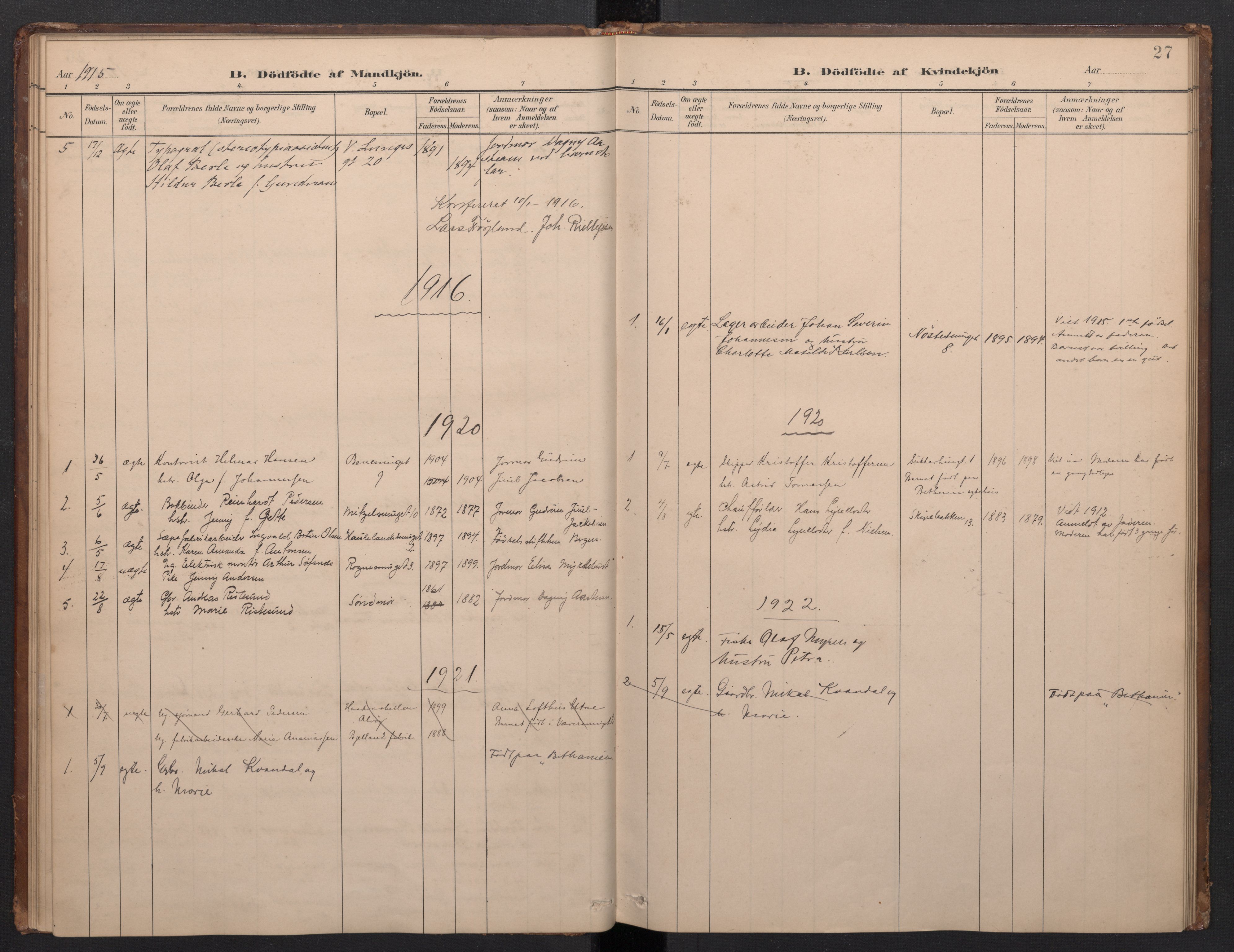 Domkirken sokneprestembete, SAB/A-74801/H/Haa/L0049: Parish register (official) no. G 1, 1882-1922, p. 26b-27a