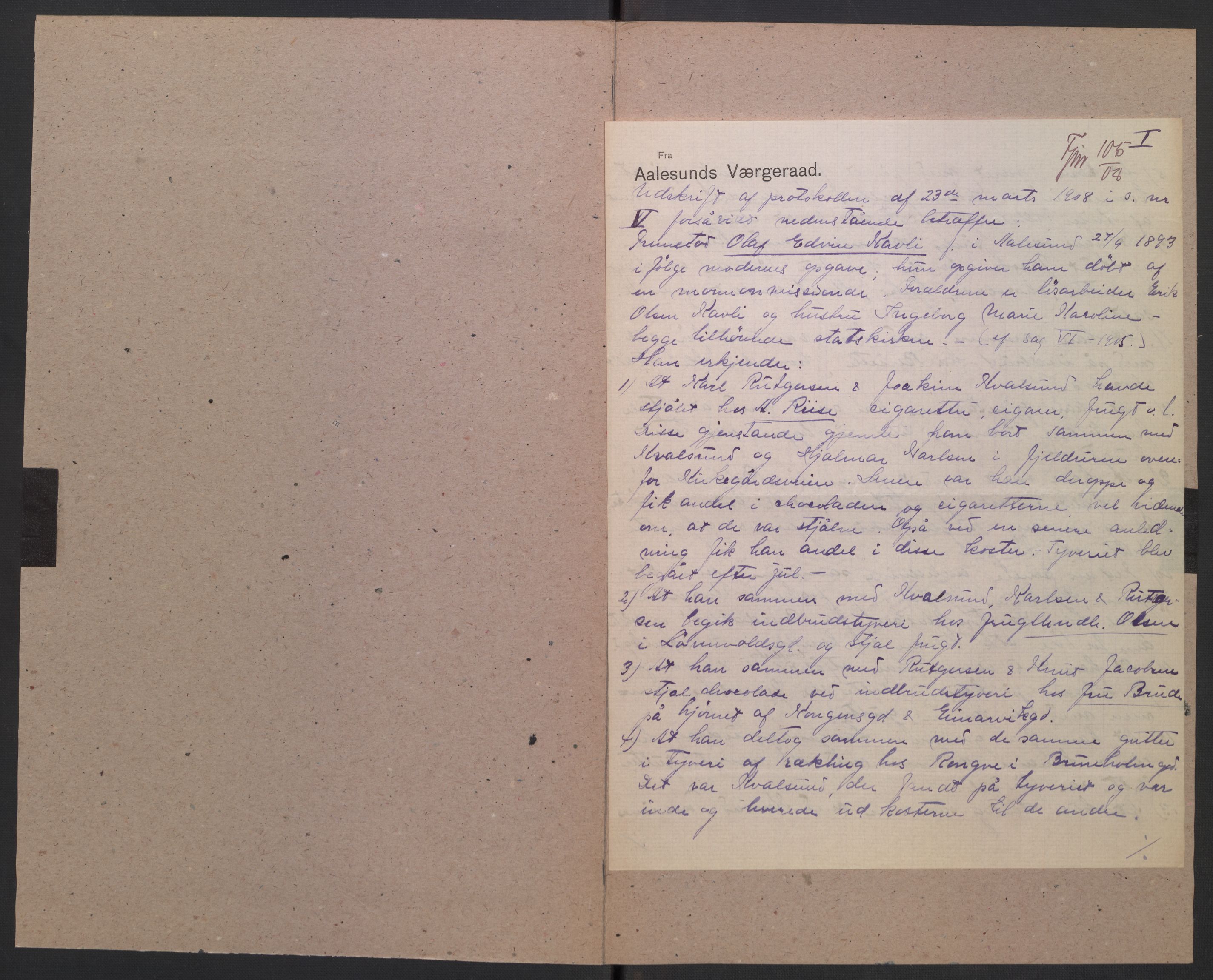 Falstad skolehjem, AV/RA-S-1676/E/Eb/L0008: Elevmapper løpenr. 169-188, 1907-1914, p. 92