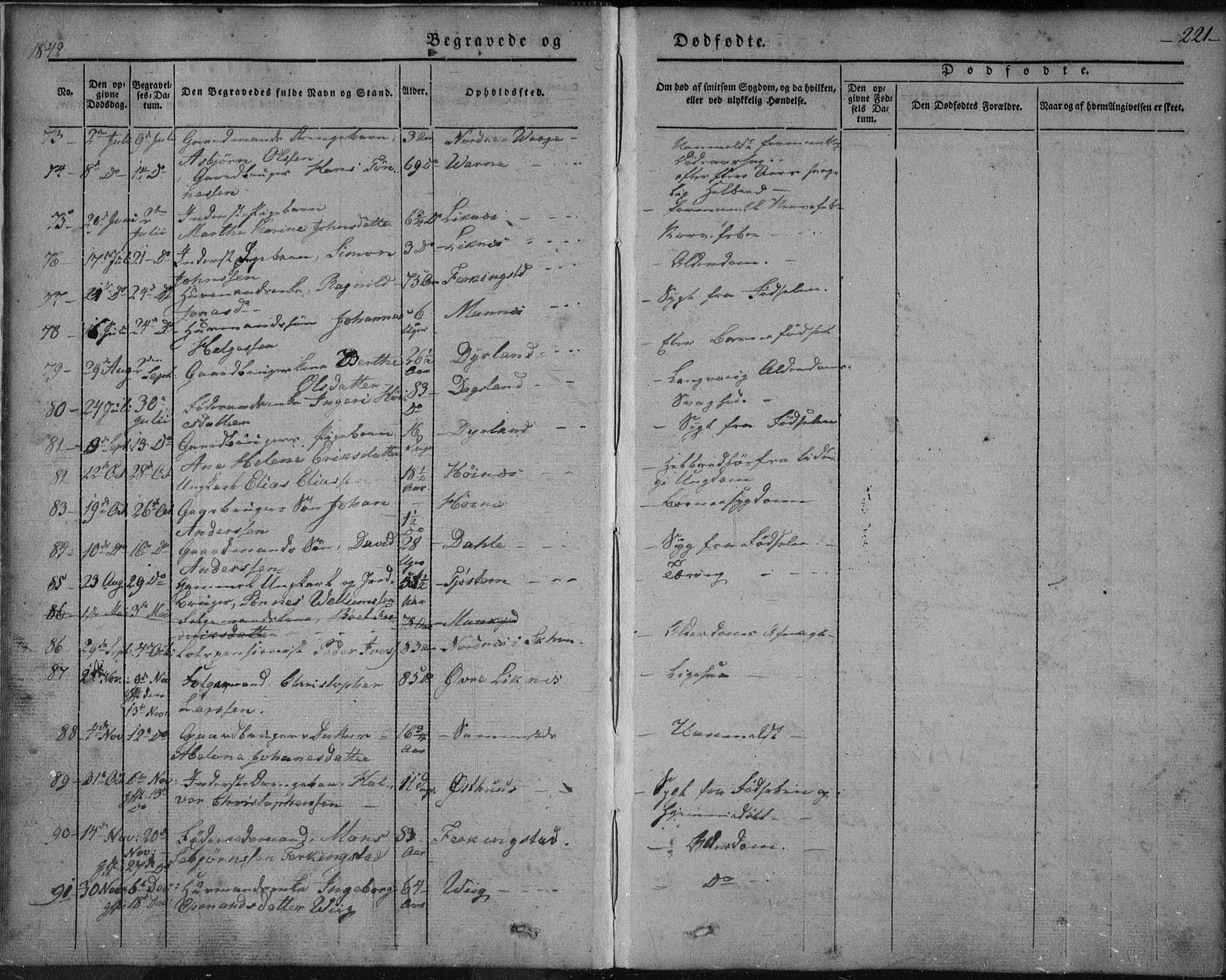 Skudenes sokneprestkontor, AV/SAST-A -101849/H/Ha/Haa/L0003: Parish register (official) no. A 2.2, 1841-1846, p. 221