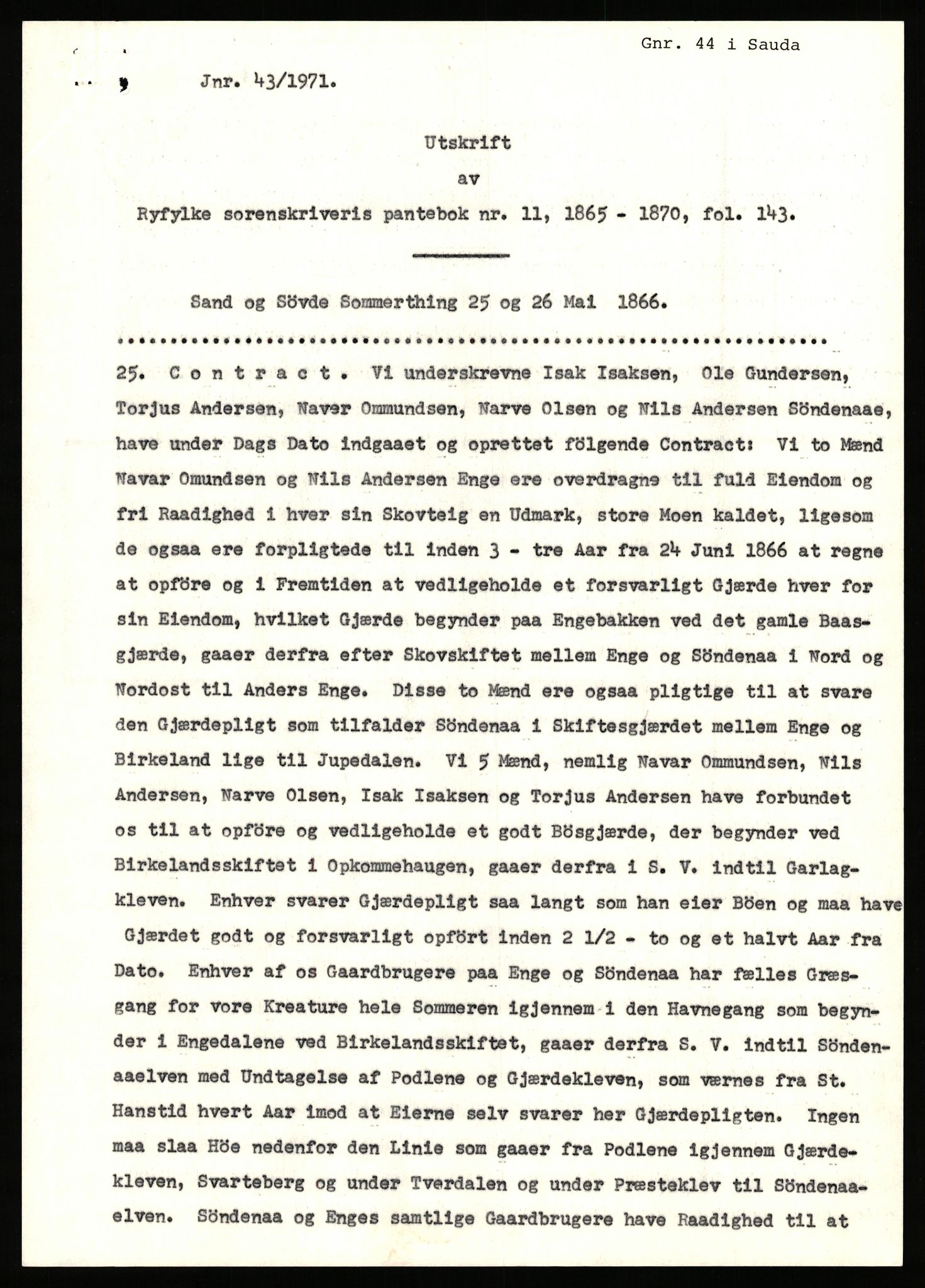 Statsarkivet i Stavanger, AV/SAST-A-101971/03/Y/Yj/L0008: Avskrifter sortert etter gårdsnavn: Birkeland indre - Bjerge, 1750-1930, p. 18