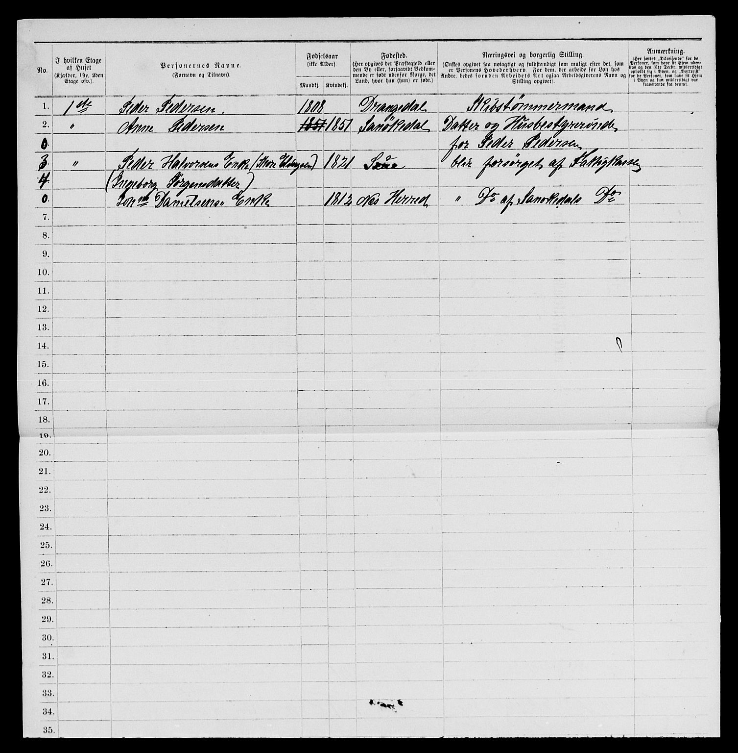 SAKO, 1885 census for 0801 Kragerø, 1885, p. 698