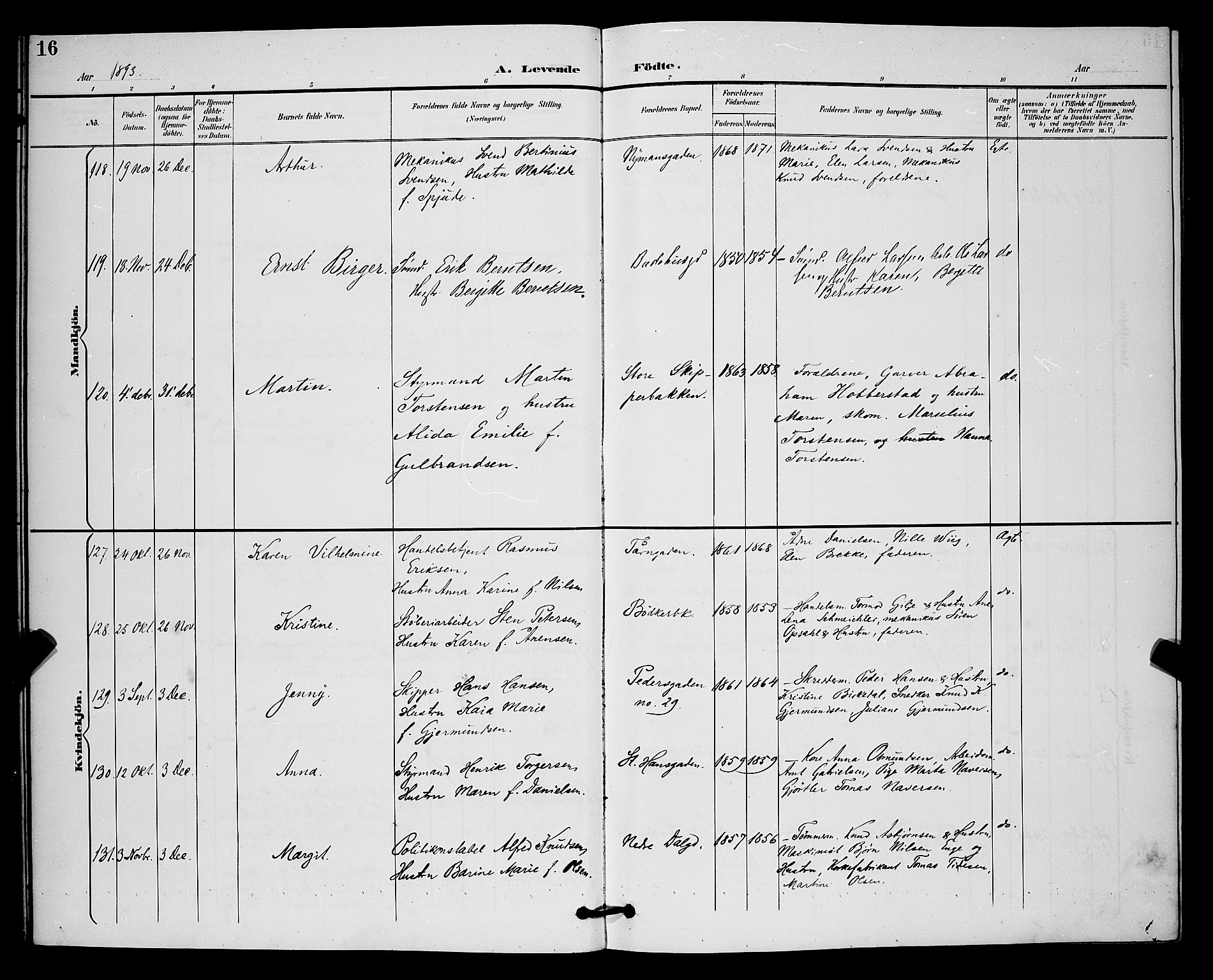 St. Johannes sokneprestkontor, AV/SAST-A-101814/001/30/30BB/L0003: Parish register (copy) no. B 3, 1893-1900, p. 16