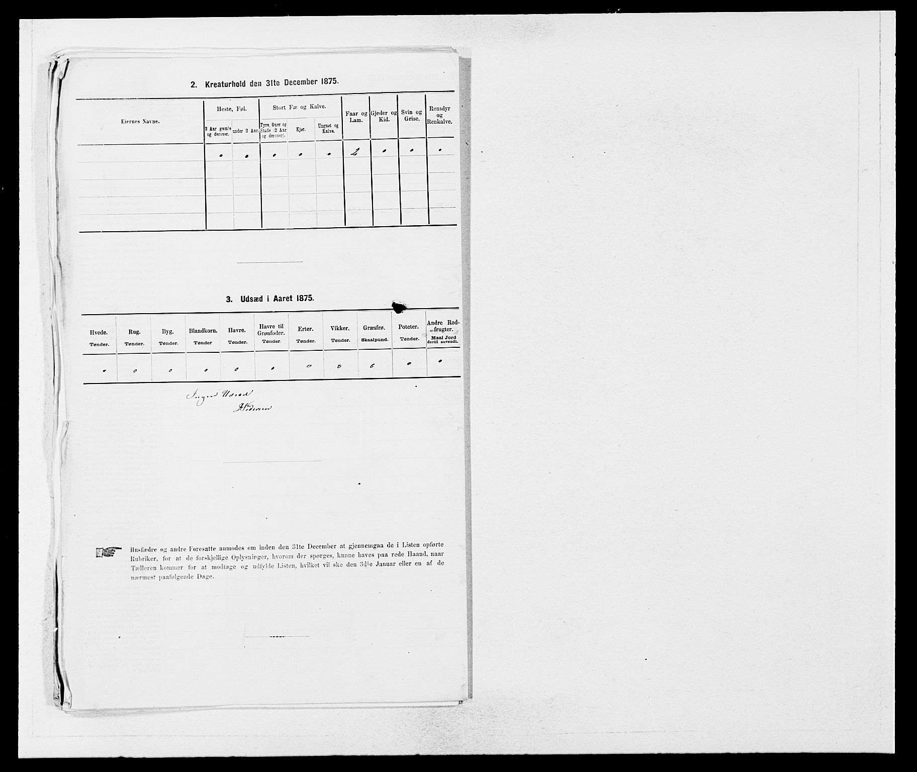 SAB, 1875 census for 1221P Stord, 1875, p. 419