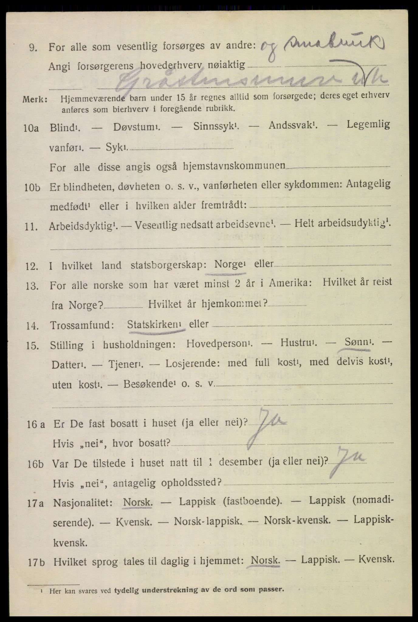 SAT, 1920 census for Bodin, 1920, p. 12277