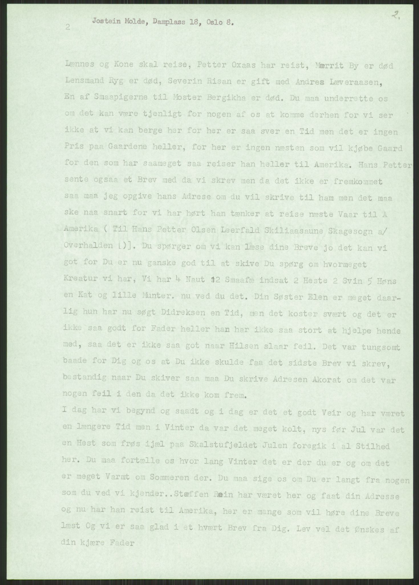 Samlinger til kildeutgivelse, Amerikabrevene, AV/RA-EA-4057/F/L0034: Innlån fra Nord-Trøndelag, 1838-1914, p. 61