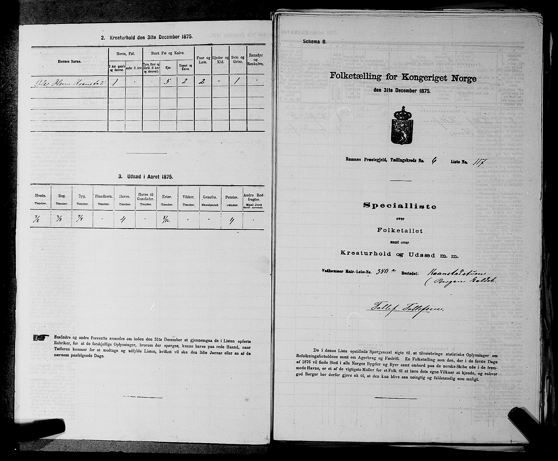 SAKO, 1875 census for 0718P Ramnes, 1875, p. 977