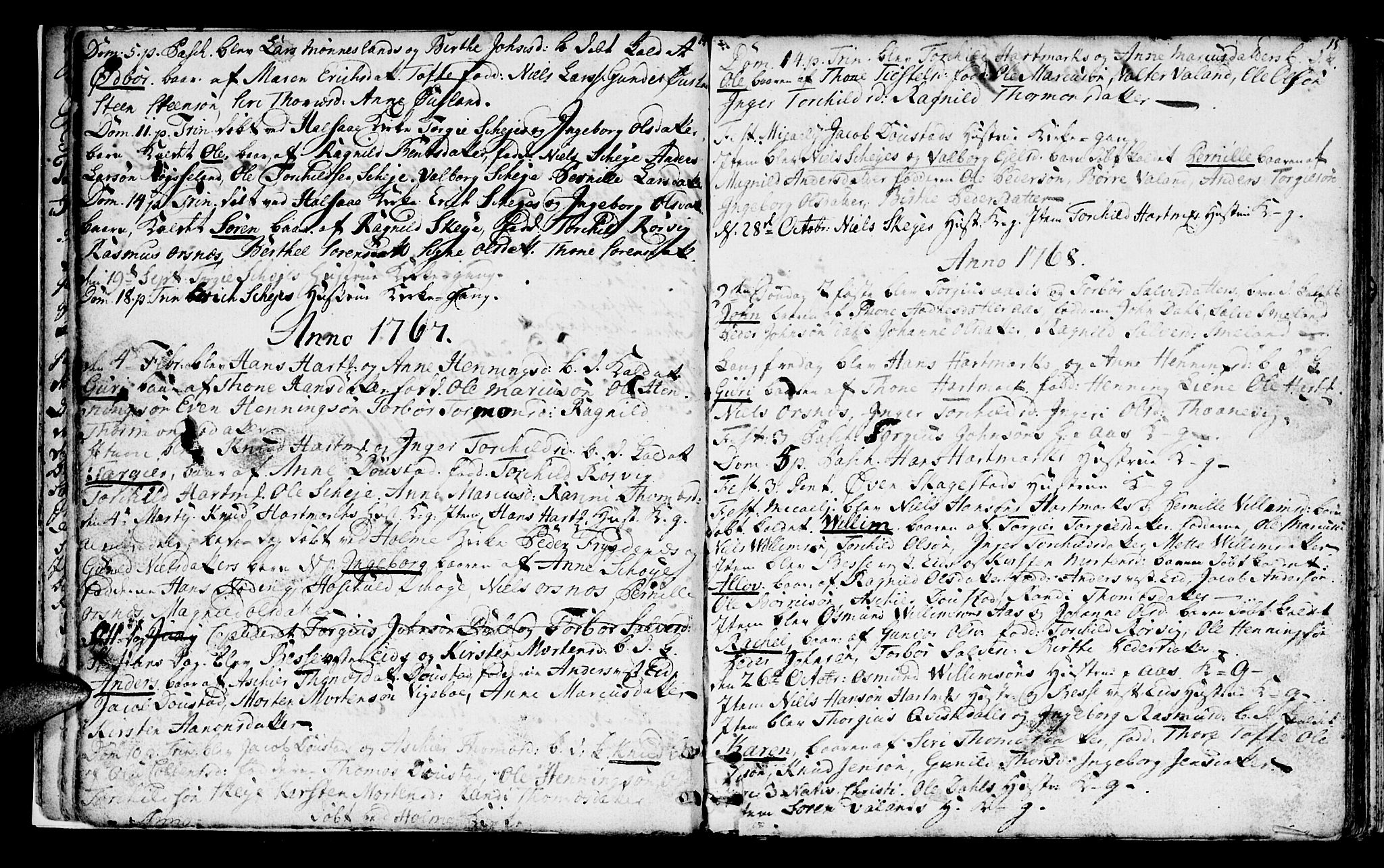 Mandal sokneprestkontor, SAK/1111-0030/F/Fa/Fab/L0002: Parish register (official) no. A 2, 1753-1801, p. 14-15