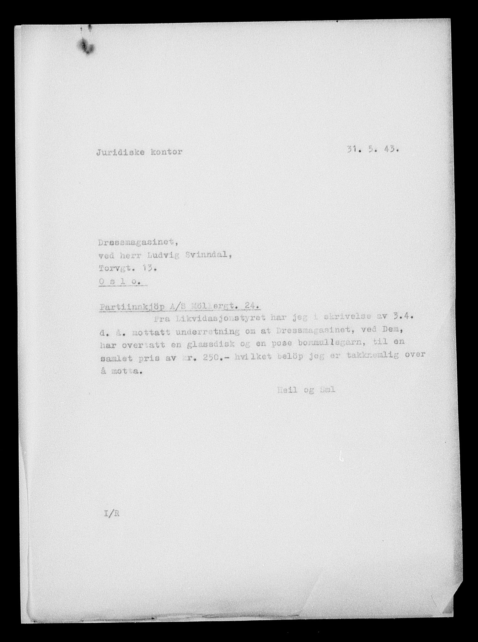 Justisdepartementet, Tilbakeføringskontoret for inndratte formuer, AV/RA-S-1564/H/Hc/Hcc/L0948: --, 1945-1947, p. 99